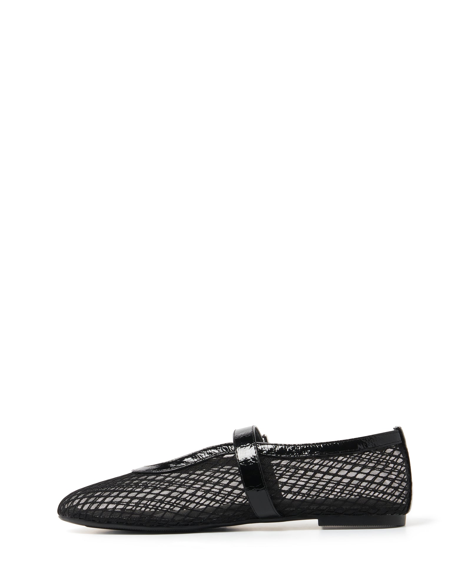 THERAPY Addie Ballet Flat Crinkle Patent Black by Selfie Leslie Australia