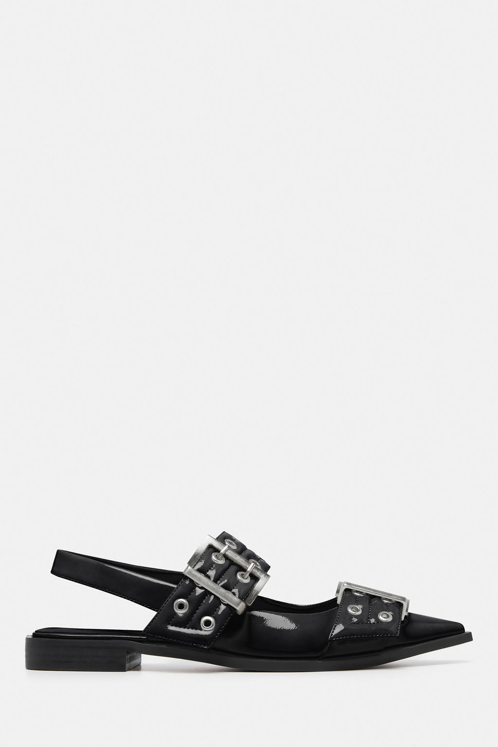 THERAPY Matilda Pointed Flat Black Patent by Selfie Leslie Australia