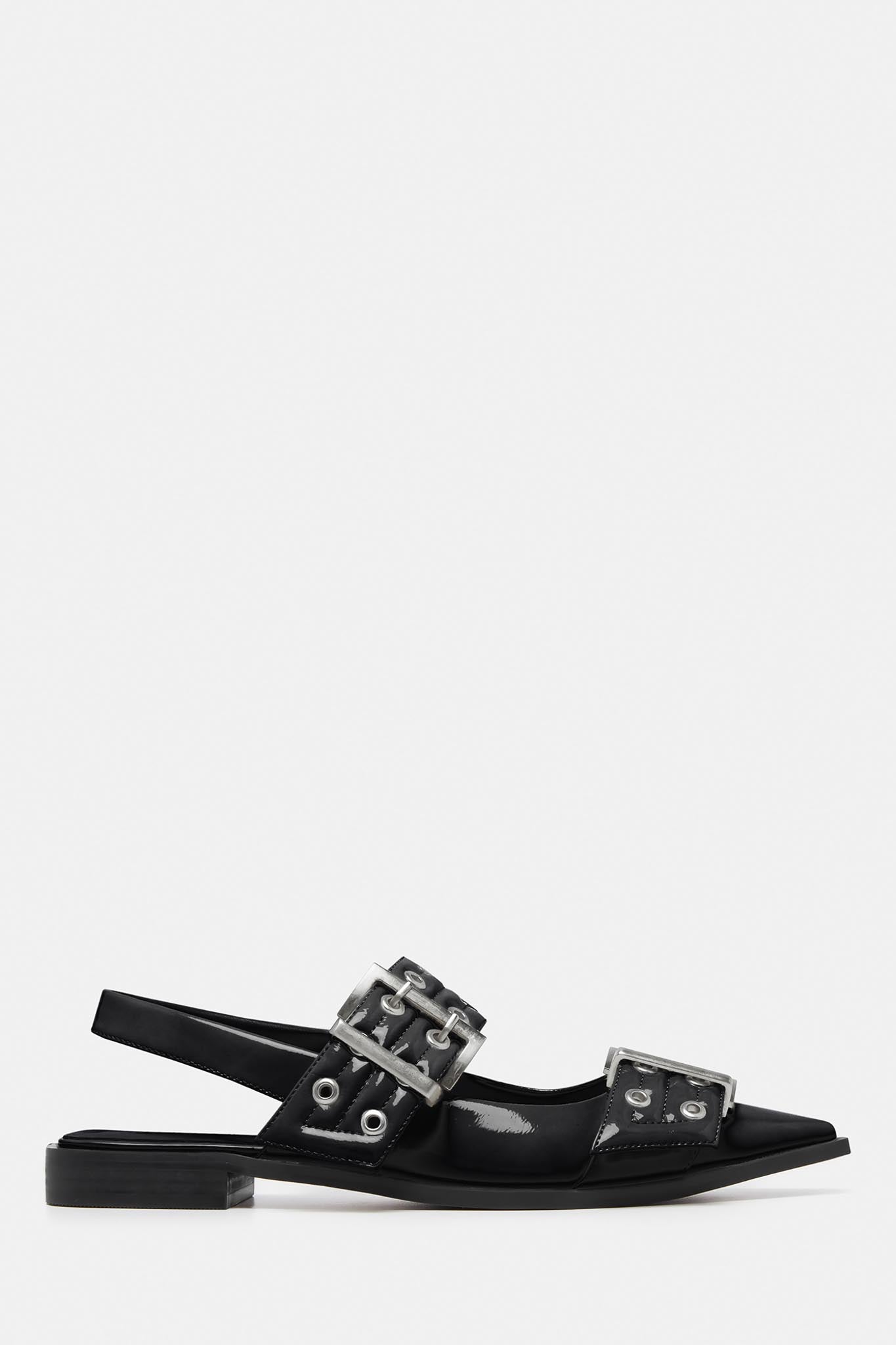THERAPY Matilda Pointed Flat Black Patent by Selfie Leslie Australia