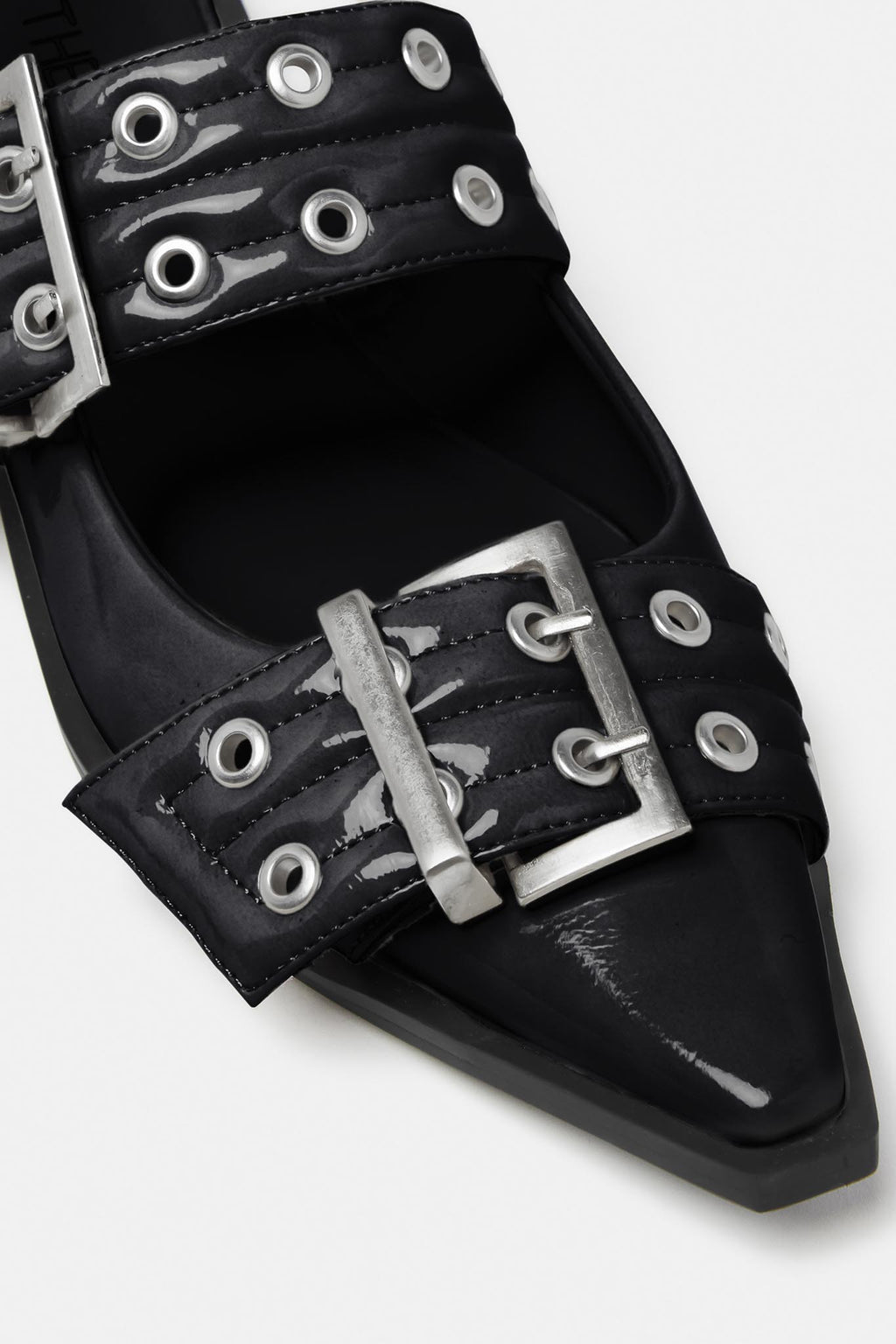 THERAPY Matilda Pointed Flat Black Patent by Selfie Leslie Australia