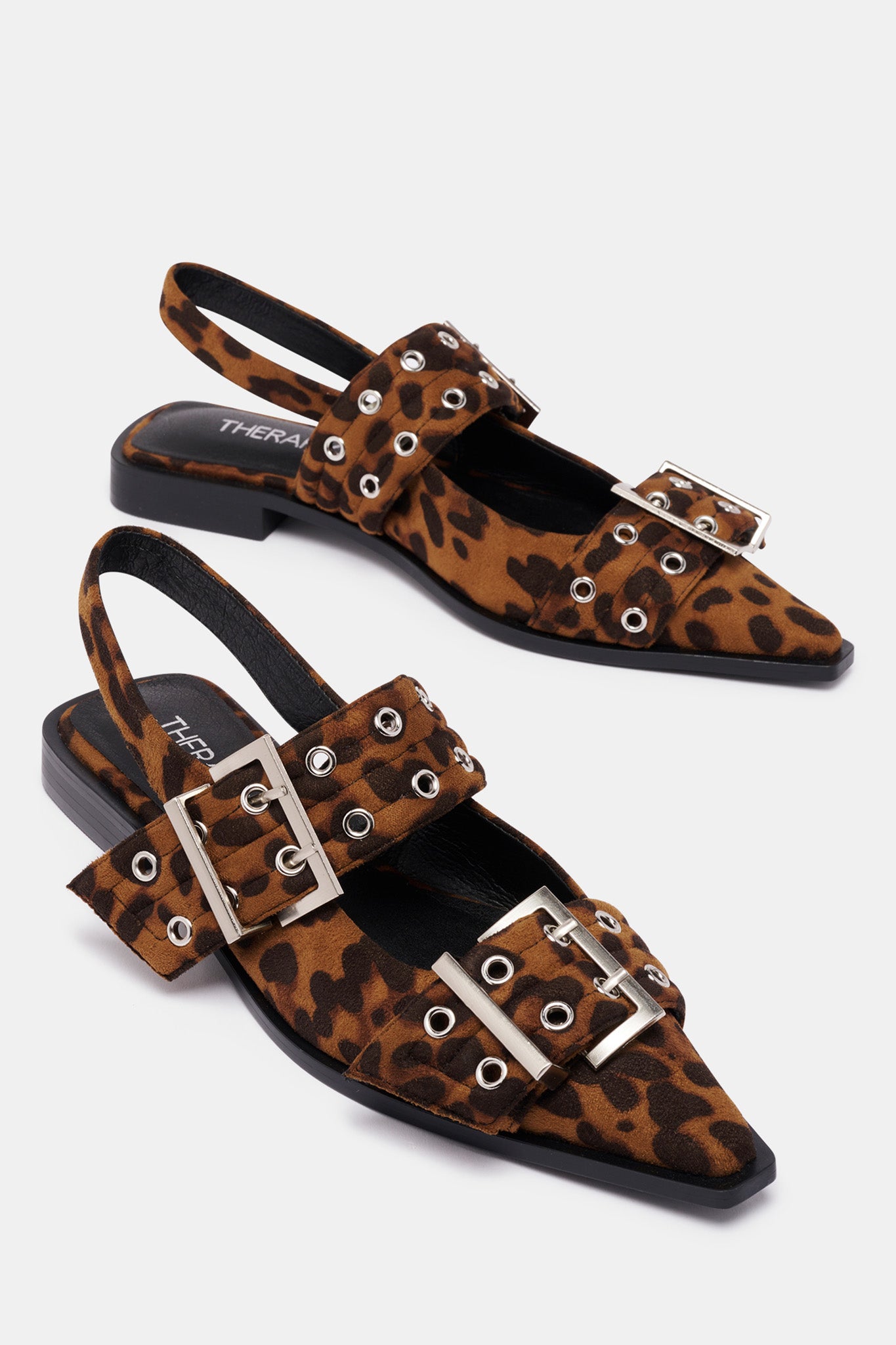 THERAPY Matilda Pointed Flat Leopard Patent by Selfie Leslie Australia