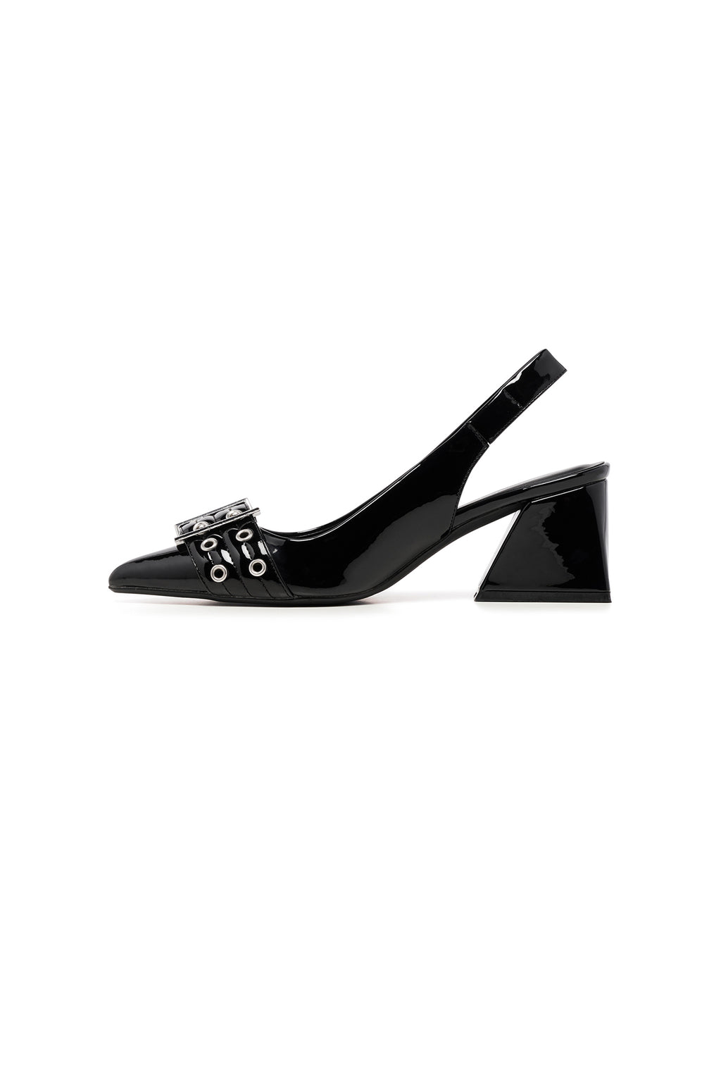 THERAPY Slay Slingback Pump Black Patent by Selfie Leslie Australia
