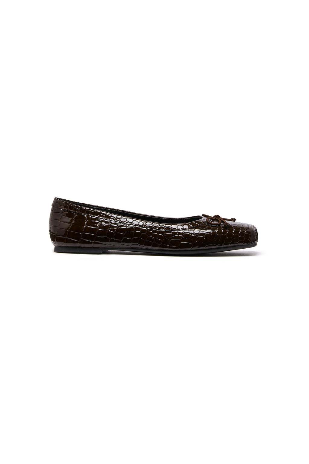 THERAPY Laine Ballet Flat Chocolate Croc by Selfie Leslie Australia