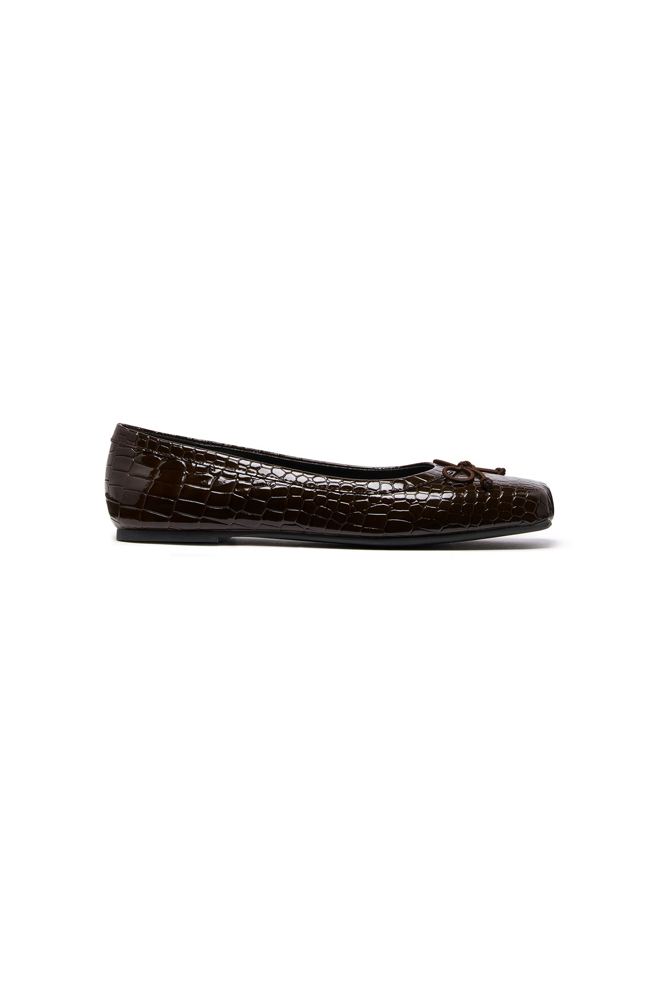 THERAPY Laine Ballet Flat Chocolate Croc by Selfie Leslie Australia