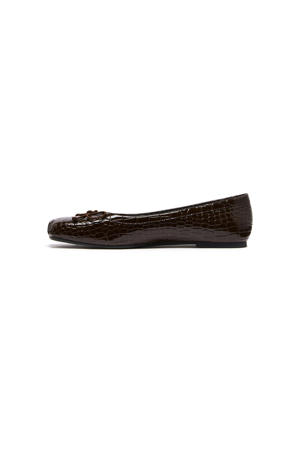 THERAPY Laine Ballet Flat Chocolate Croc by Selfie Leslie Australia