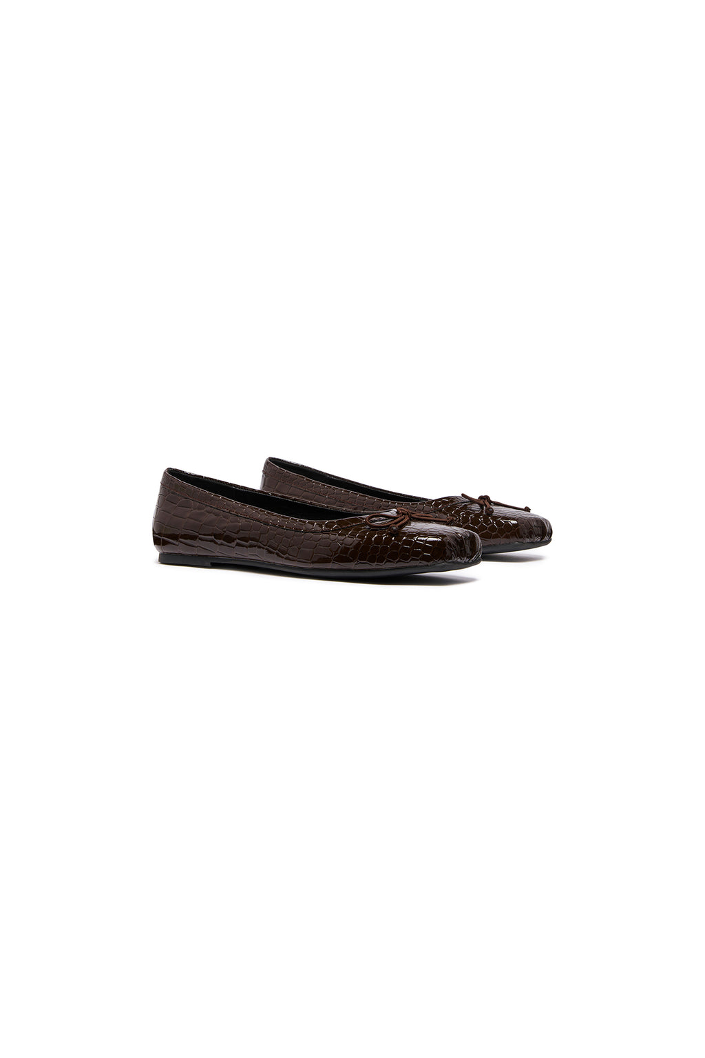 THERAPY Laine Ballet Flat Chocolate Croc by Selfie Leslie Australia