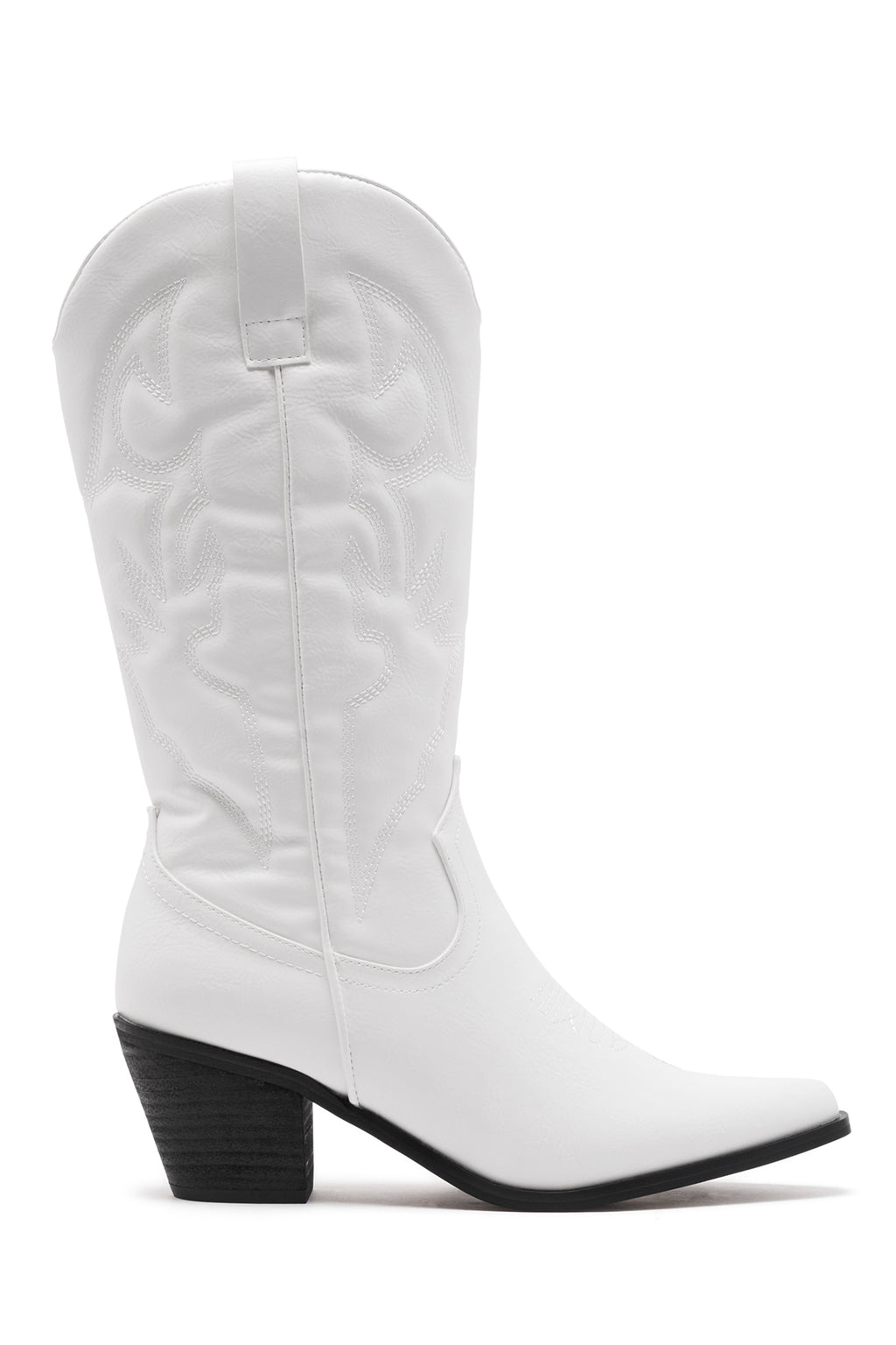 THERAPY Clayton Cowboy Boot White Faux Suede by Selfie Leslie Australia