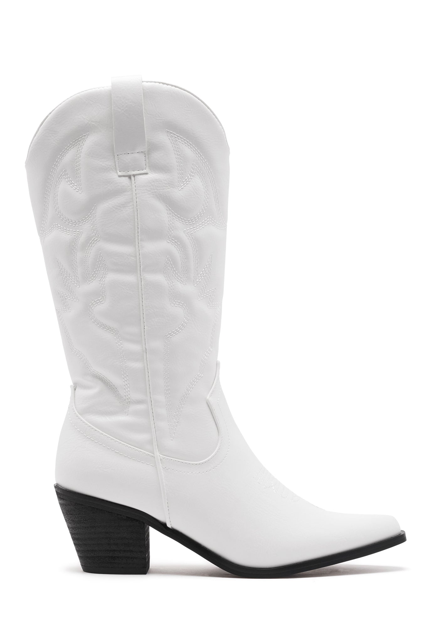 THERAPY Clayton Cowboy Boot White Faux Suede by Selfie Leslie Australia