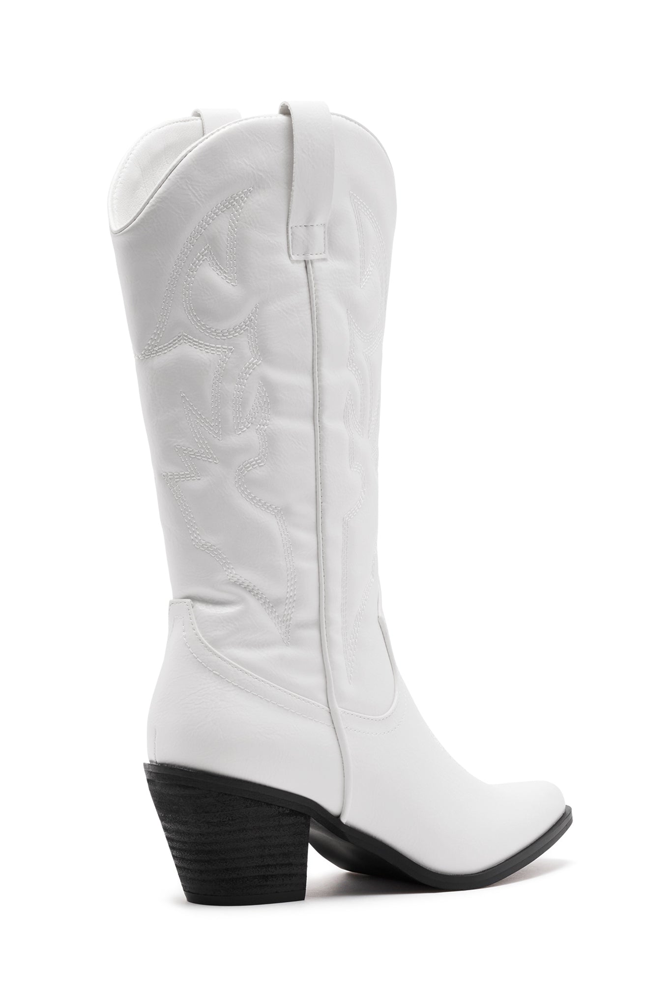 THERAPY Clayton Cowboy Boot White Faux Suede by Selfie Leslie Australia