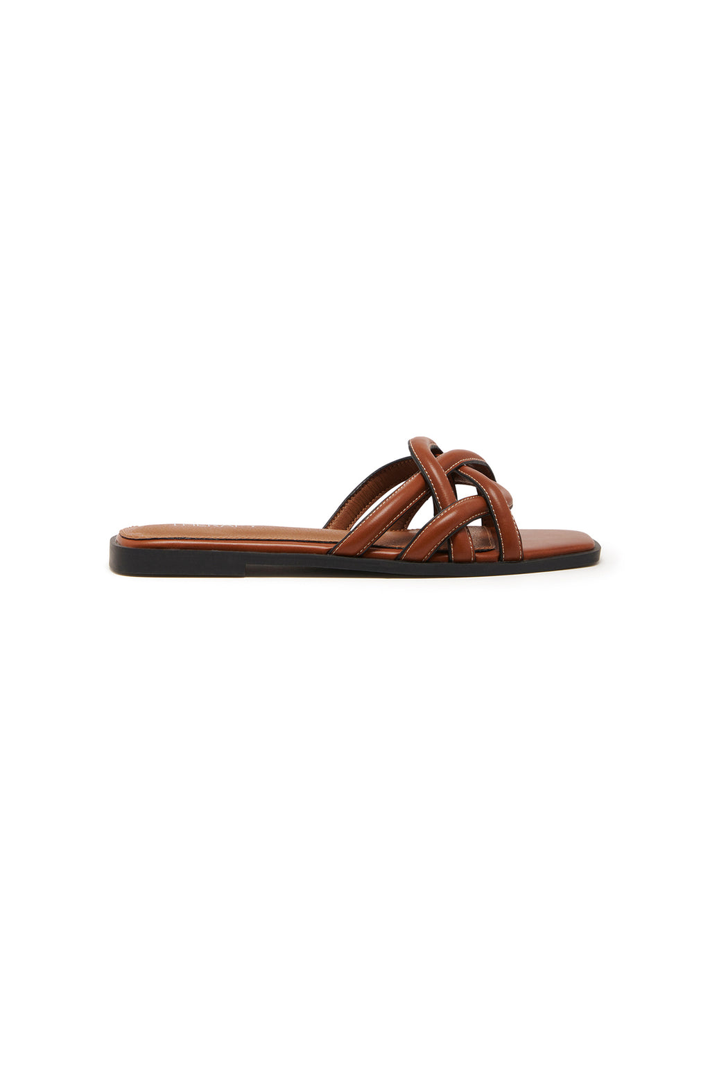 THERAPY Gabrielle Flat Sandal Dark Tan by Selfie Leslie Australia