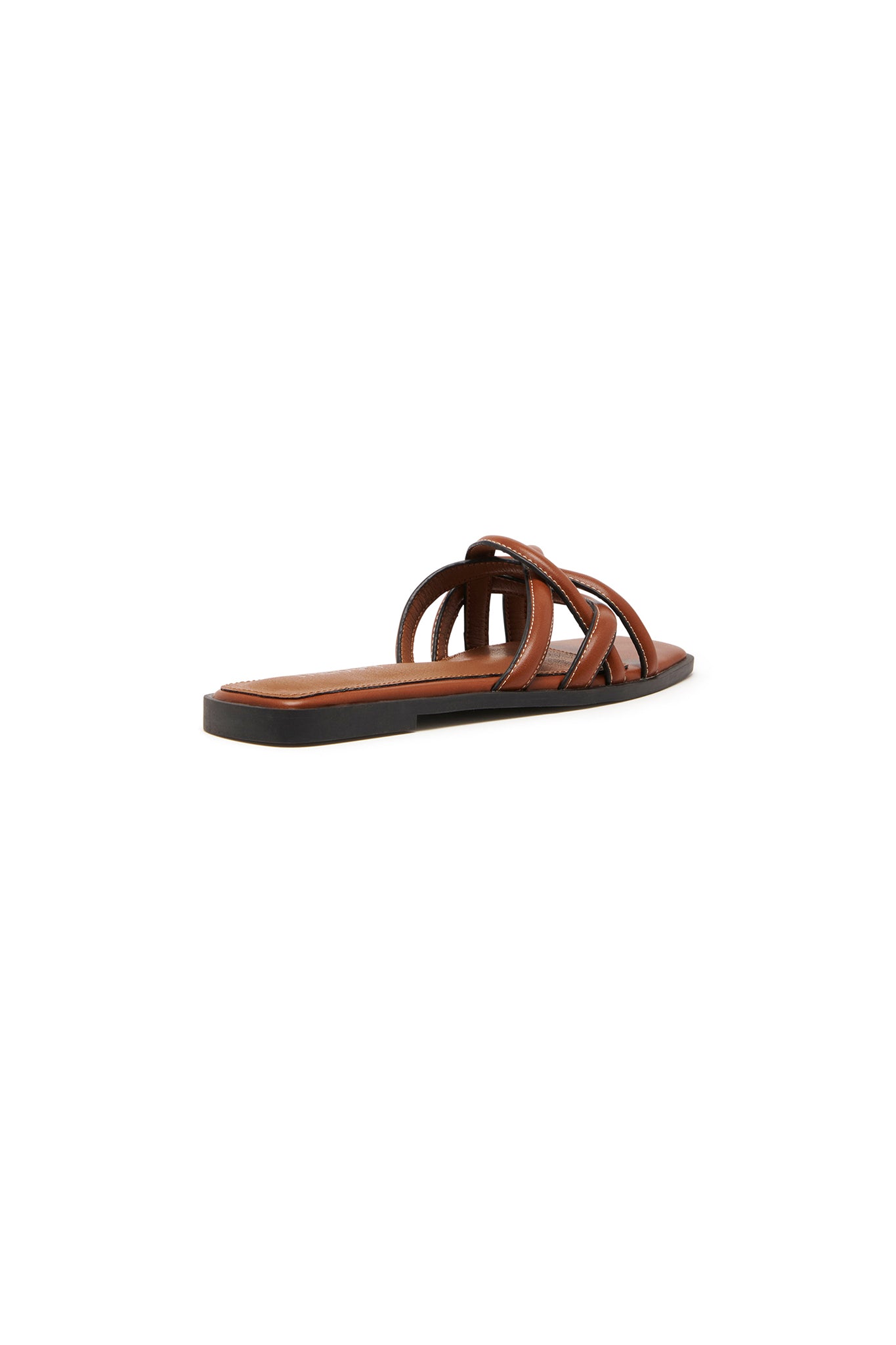 THERAPY Gabrielle Flat Sandal Dark Tan by Selfie Leslie Australia