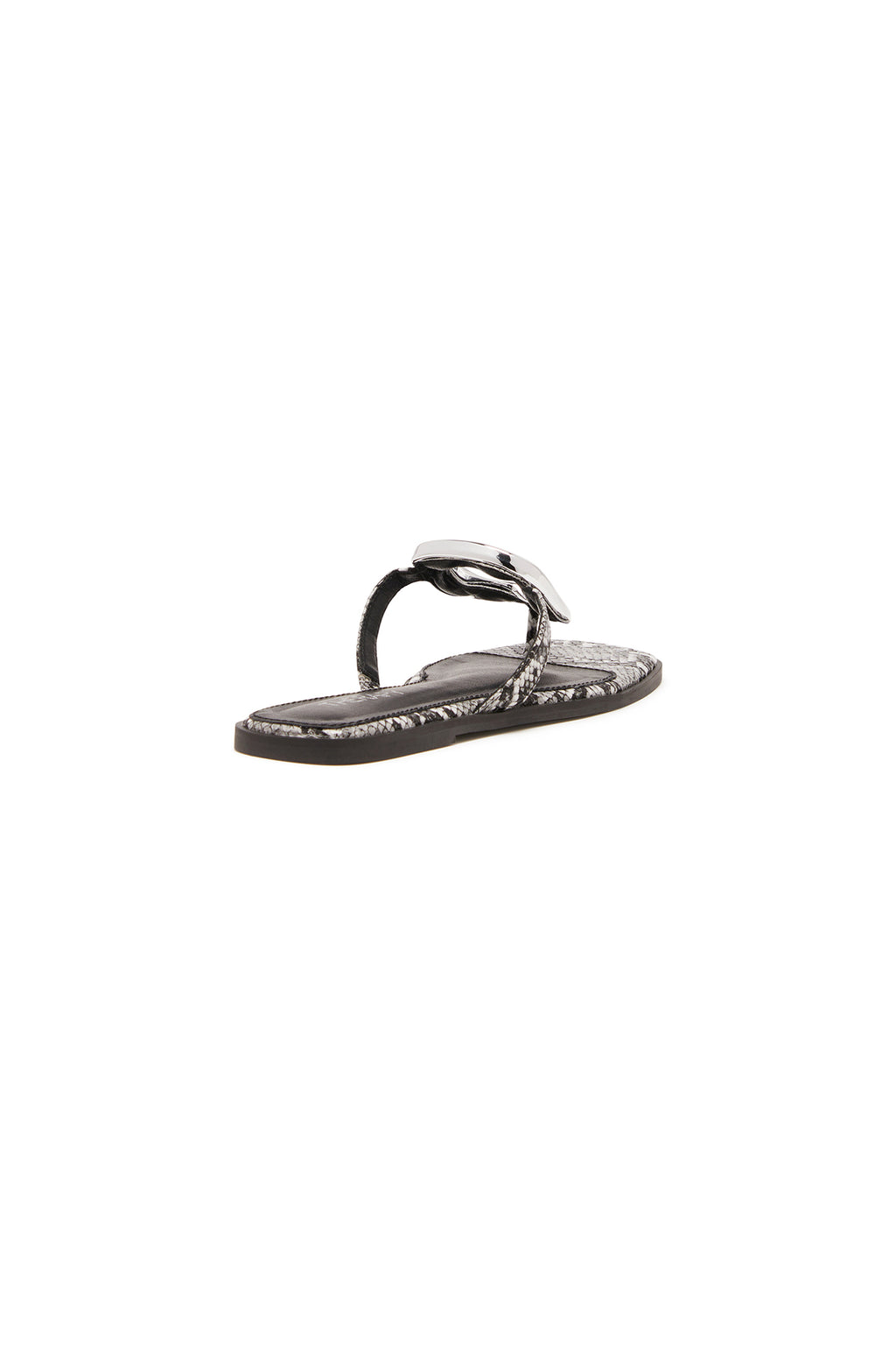 THERAPY Guild Thong Sandal Black White Snake by Selfie Leslie Australia