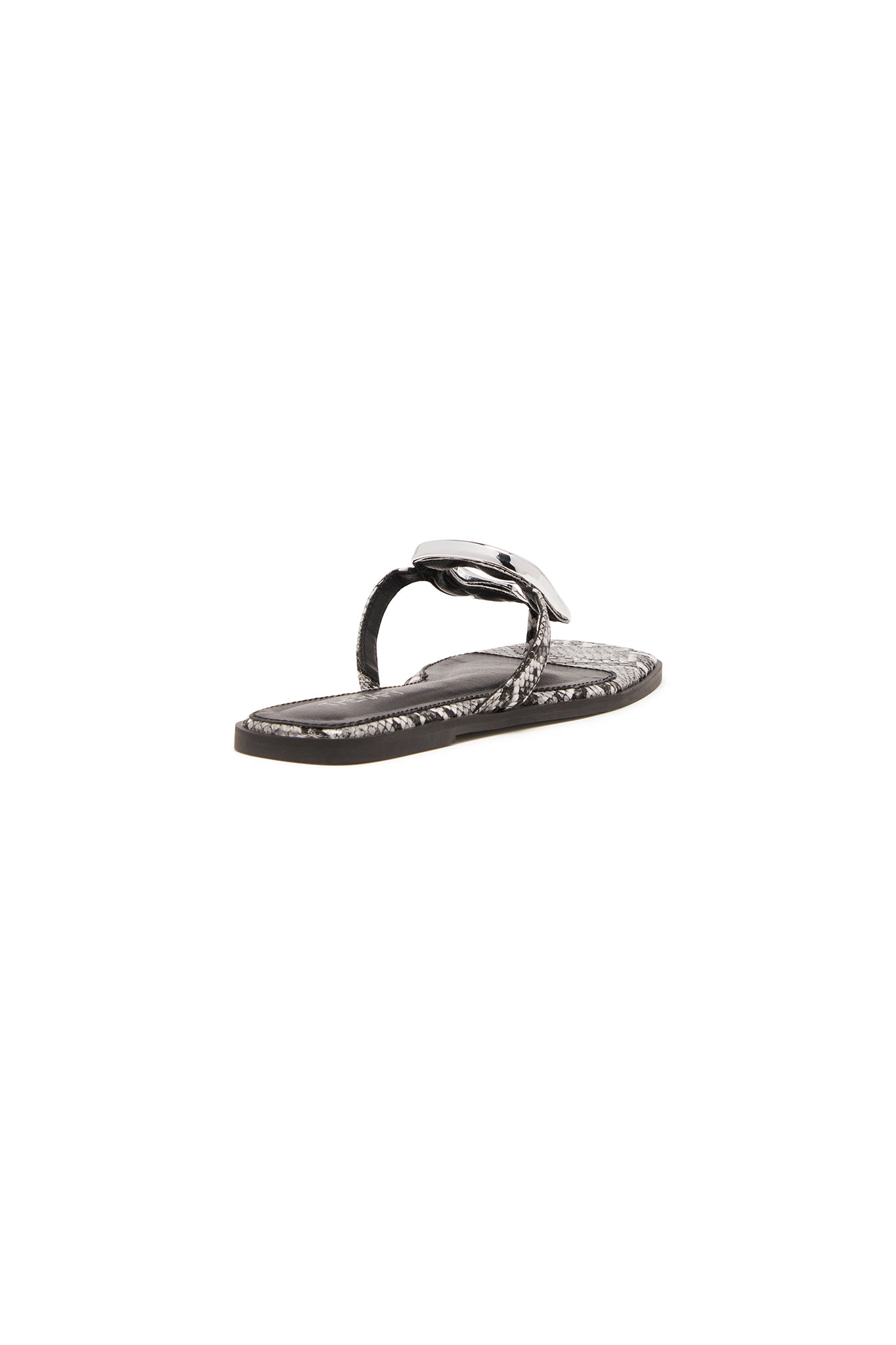 THERAPY Guild Thong Sandal Black White Snake by Selfie Leslie Australia