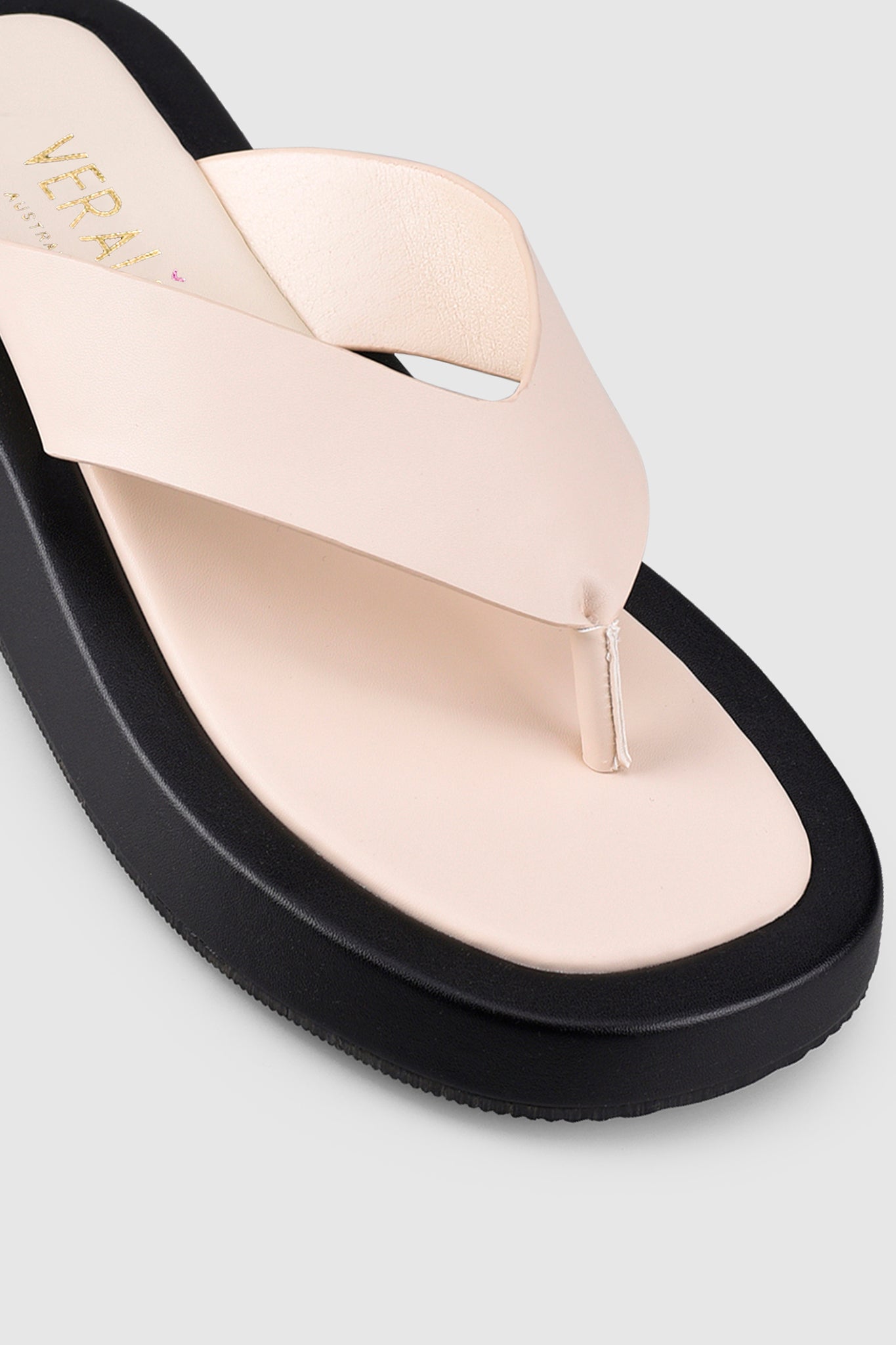 VERALi Boucer II Flatform Thongs Bone Smooth by Selfie Leslie Australia