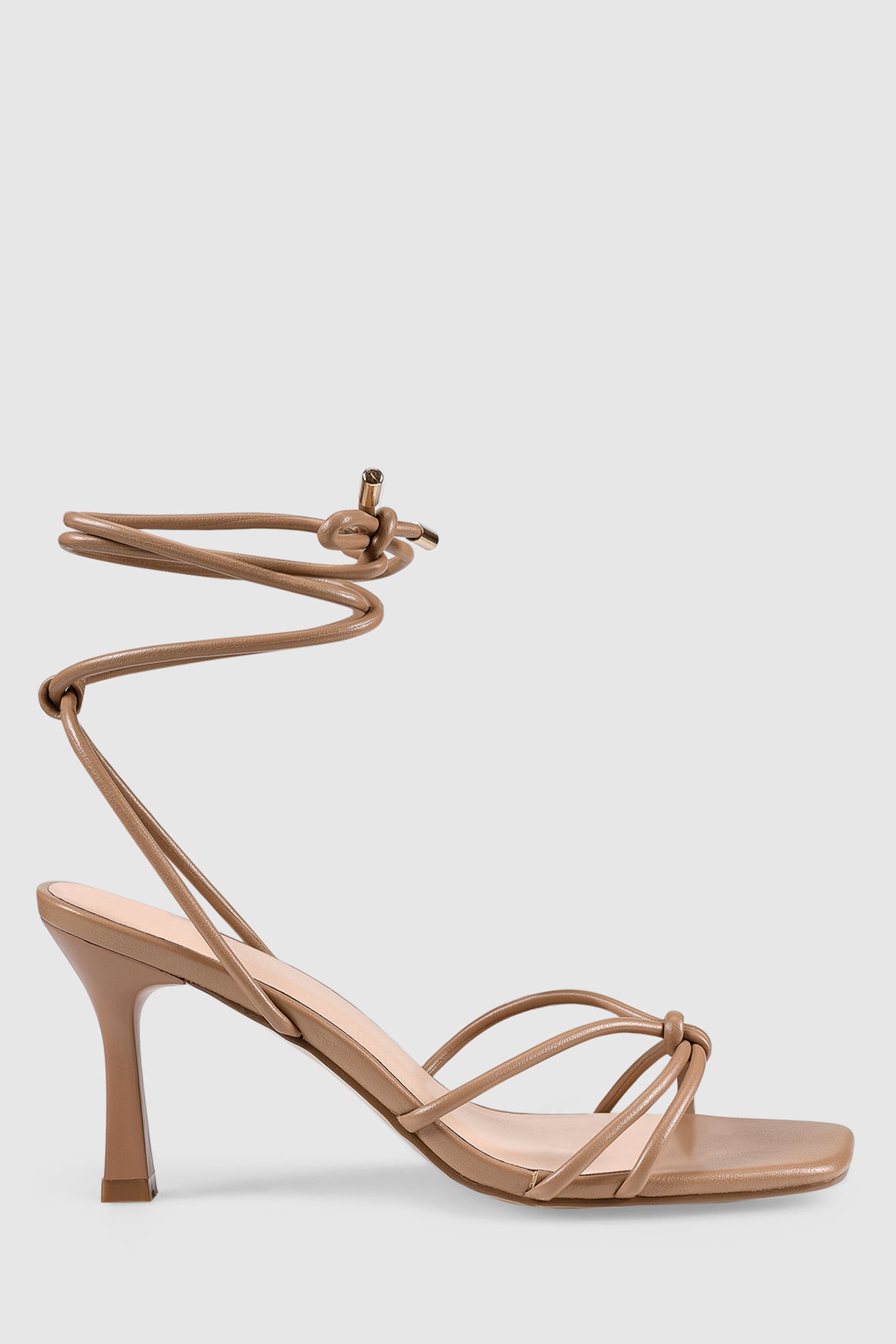 VERALi Peachy Stiletto Sandals Dark Camel Smooth by Selfie Leslie Australia