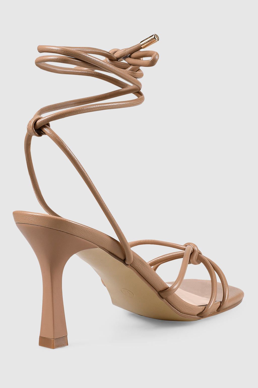 VERALi Peachy Stiletto Sandals Dark Camel Smooth by Selfie Leslie Australia
