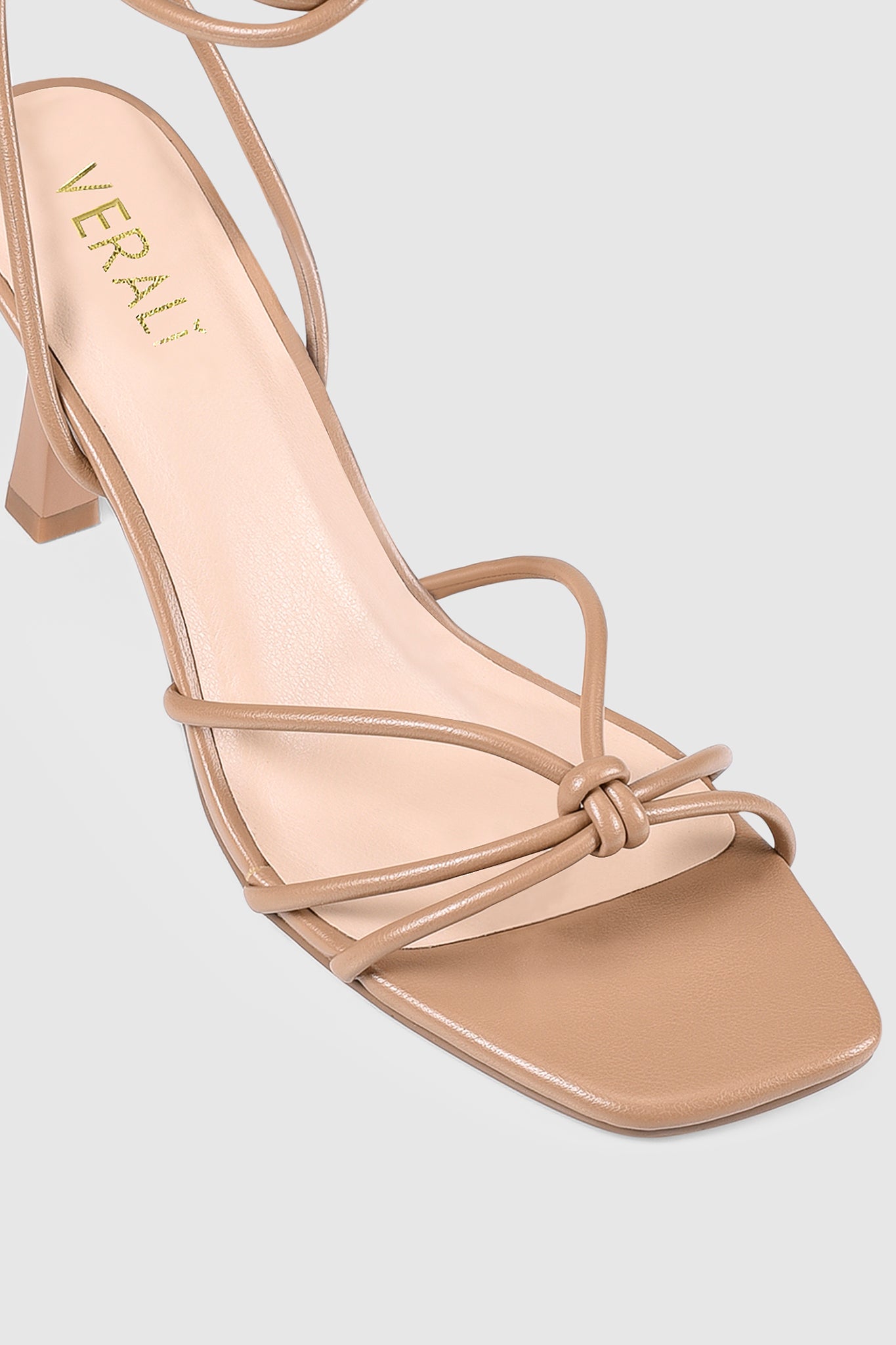 VERALi Peachy Stiletto Sandals Dark Camel Smooth by Selfie Leslie Australia