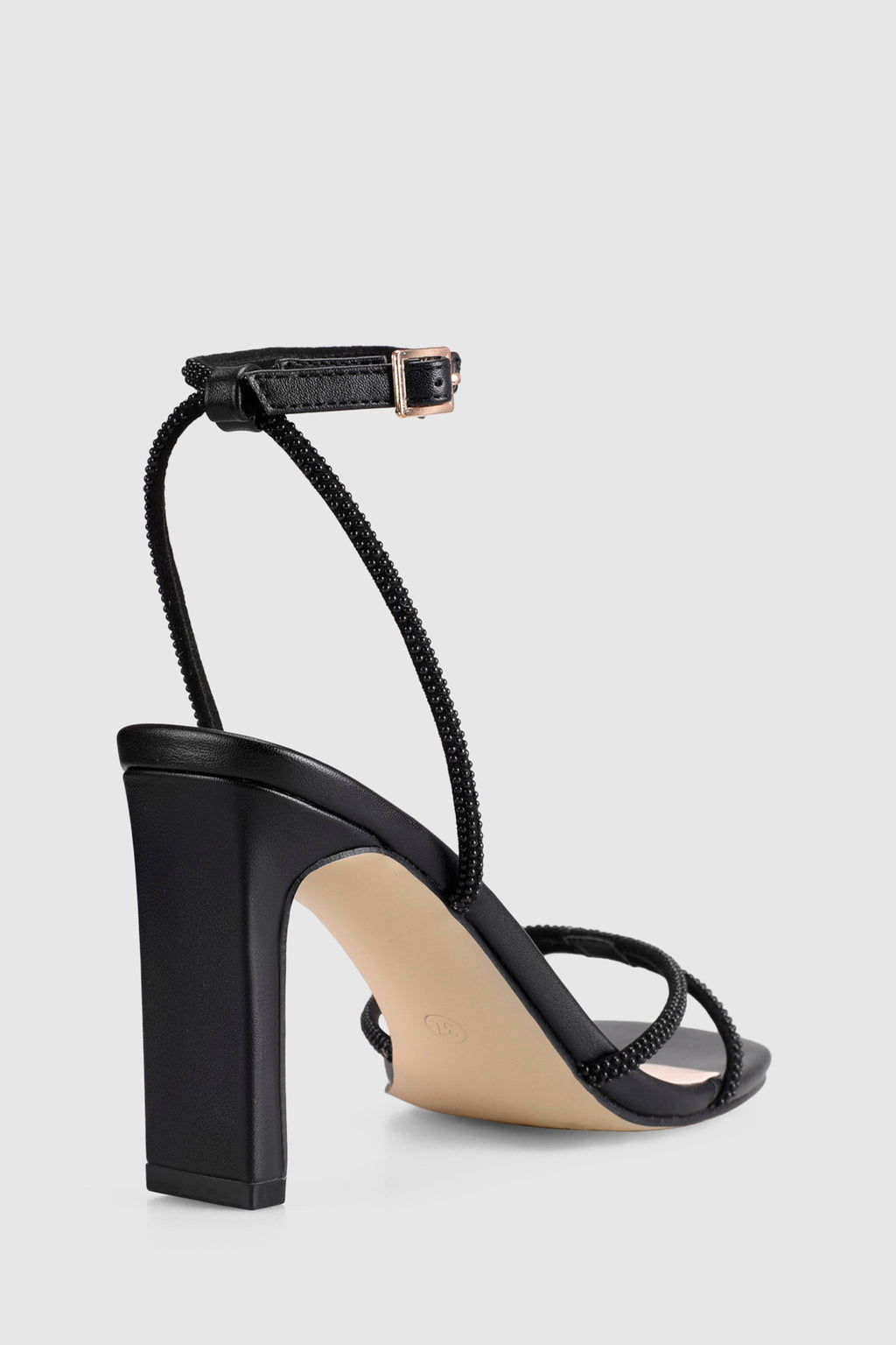 VERALi Kian Block Heel Sandals Black Pearl by Selfie Leslie Australia