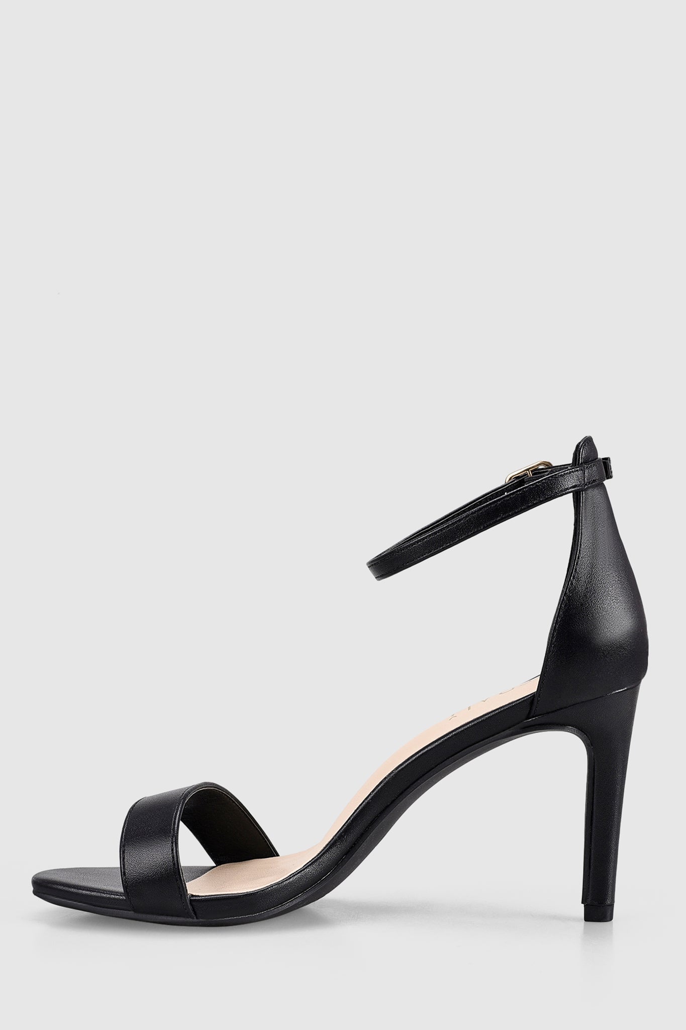 Shop the VERALi Mattie Strappy Heels Black Smooth - Main Image