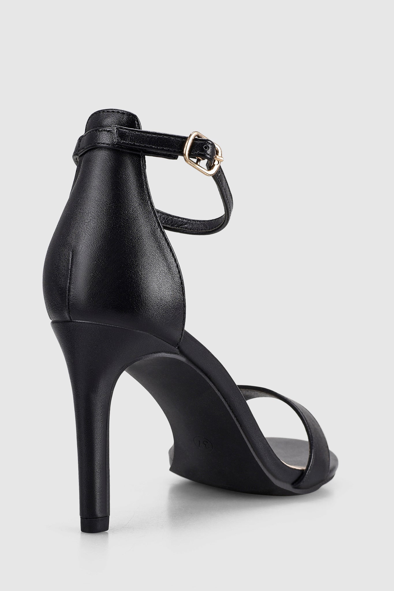 VERALi Mattie Strappy Heels Black Smooth by Selfie Leslie Australia