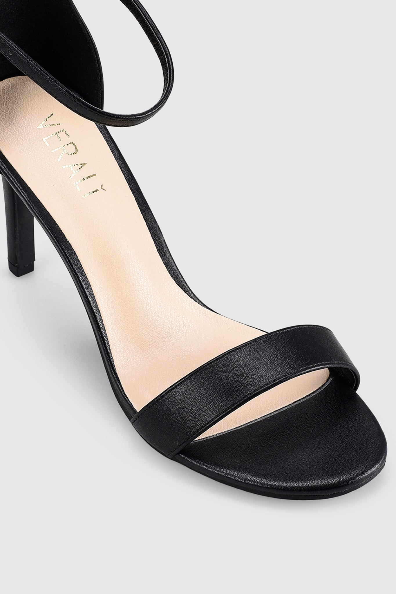 VERALi Mattie Strappy Heels Black Smooth by Selfie Leslie Australia