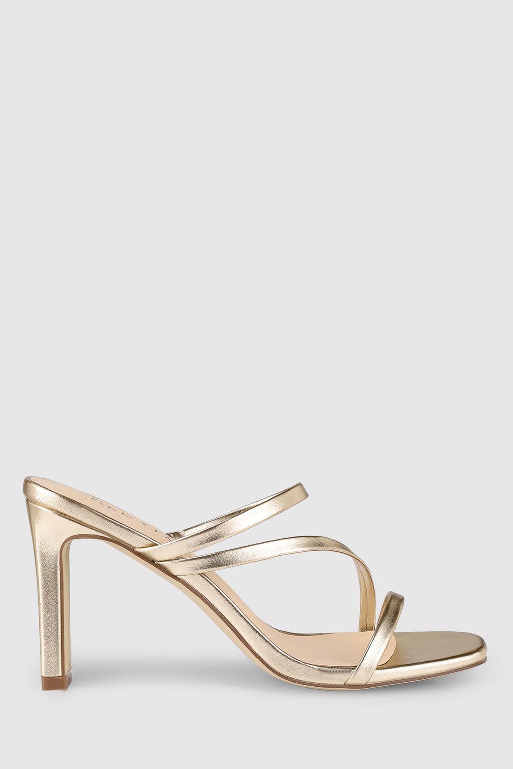 VERALi Kipper Block Heel Mules Champagne Smooth by Selfie Leslie Australia