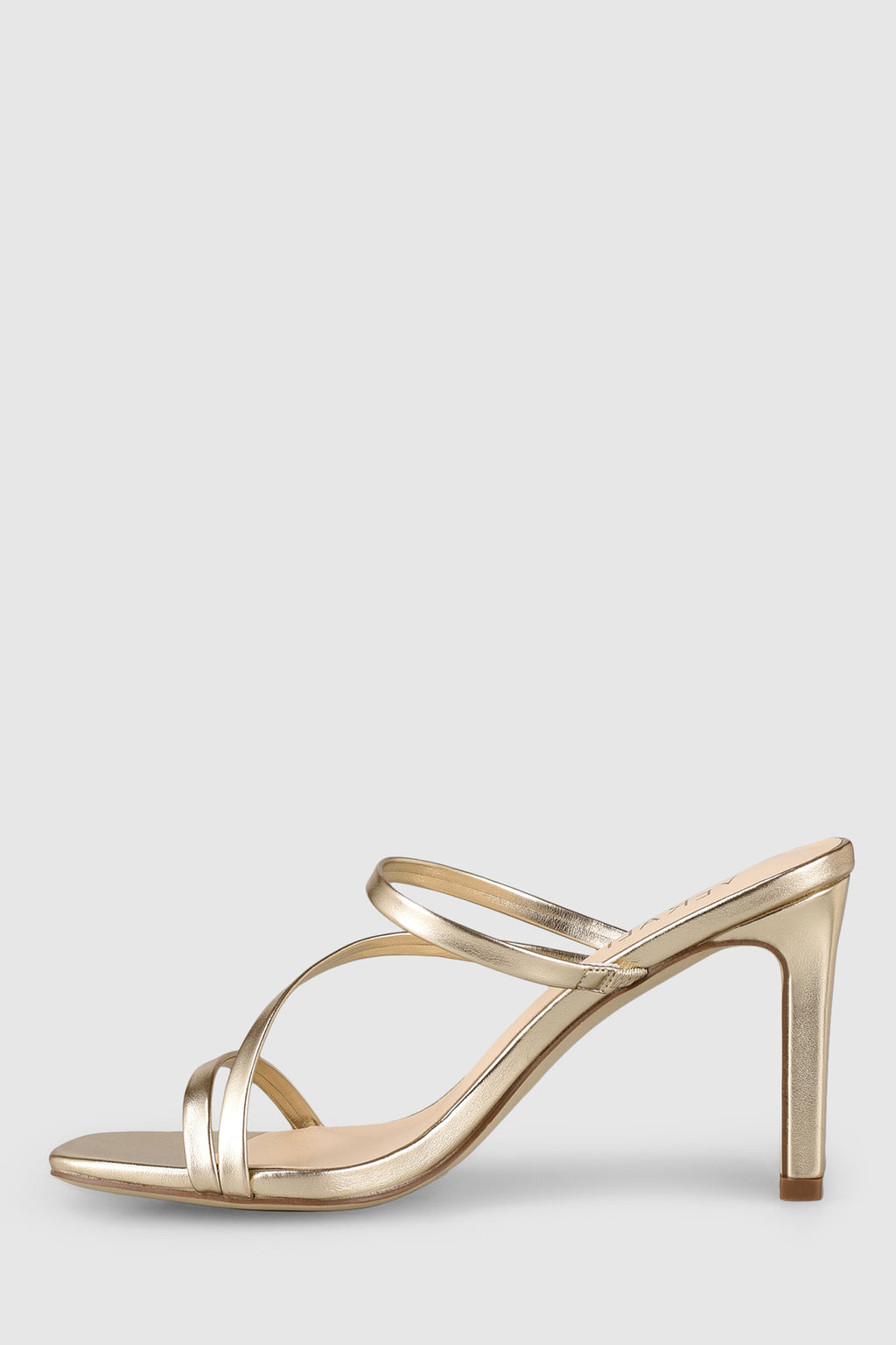 VERALi Kipper Block Heel Mules Champagne Smooth by Selfie Leslie Australia