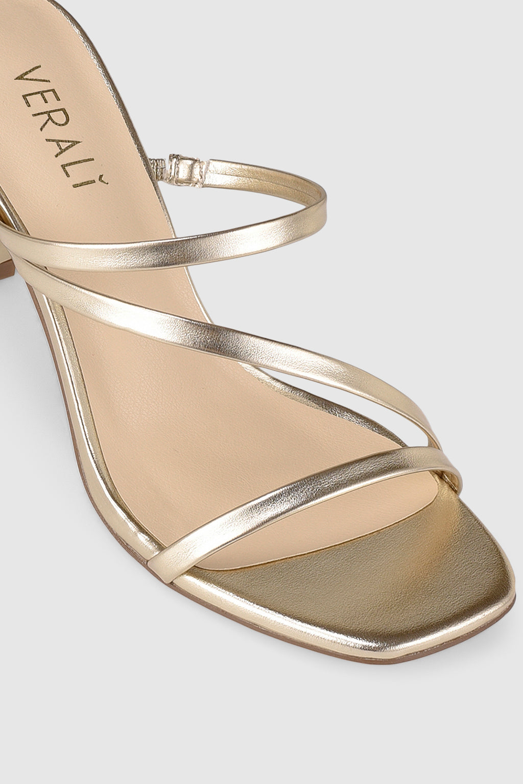 VERALi Kipper Block Heel Mules Champagne Smooth by Selfie Leslie Australia