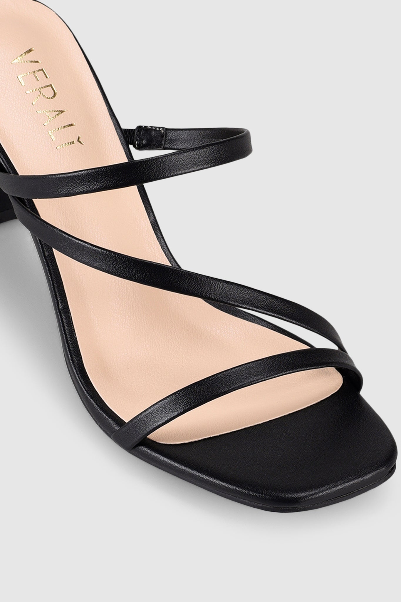 VERALi Kipper Block Heel Mules Black Smooth by Selfie Leslie Australia
