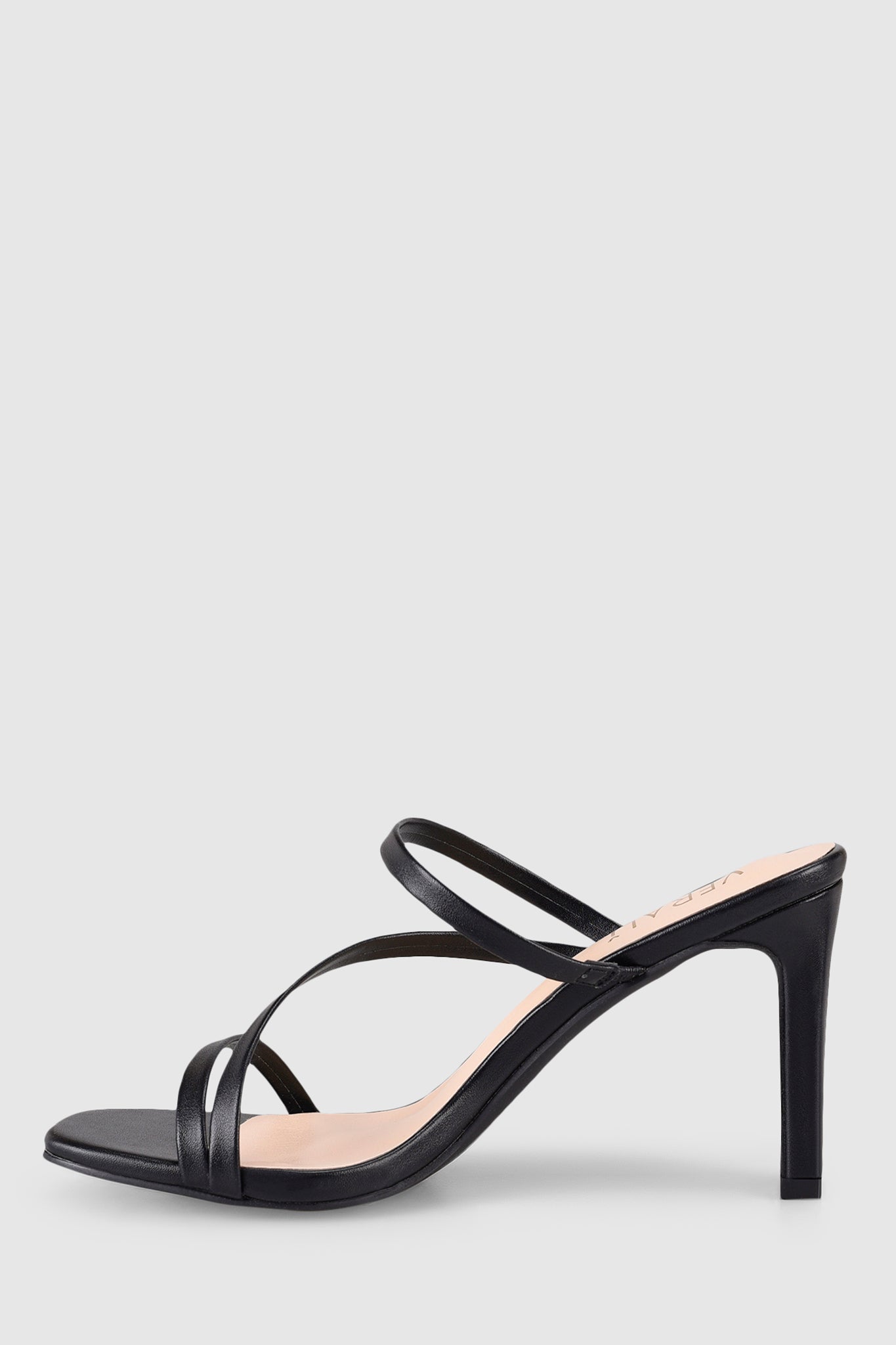 VERALi Kipper Block Heel Mules Black Smooth by Selfie Leslie Australia