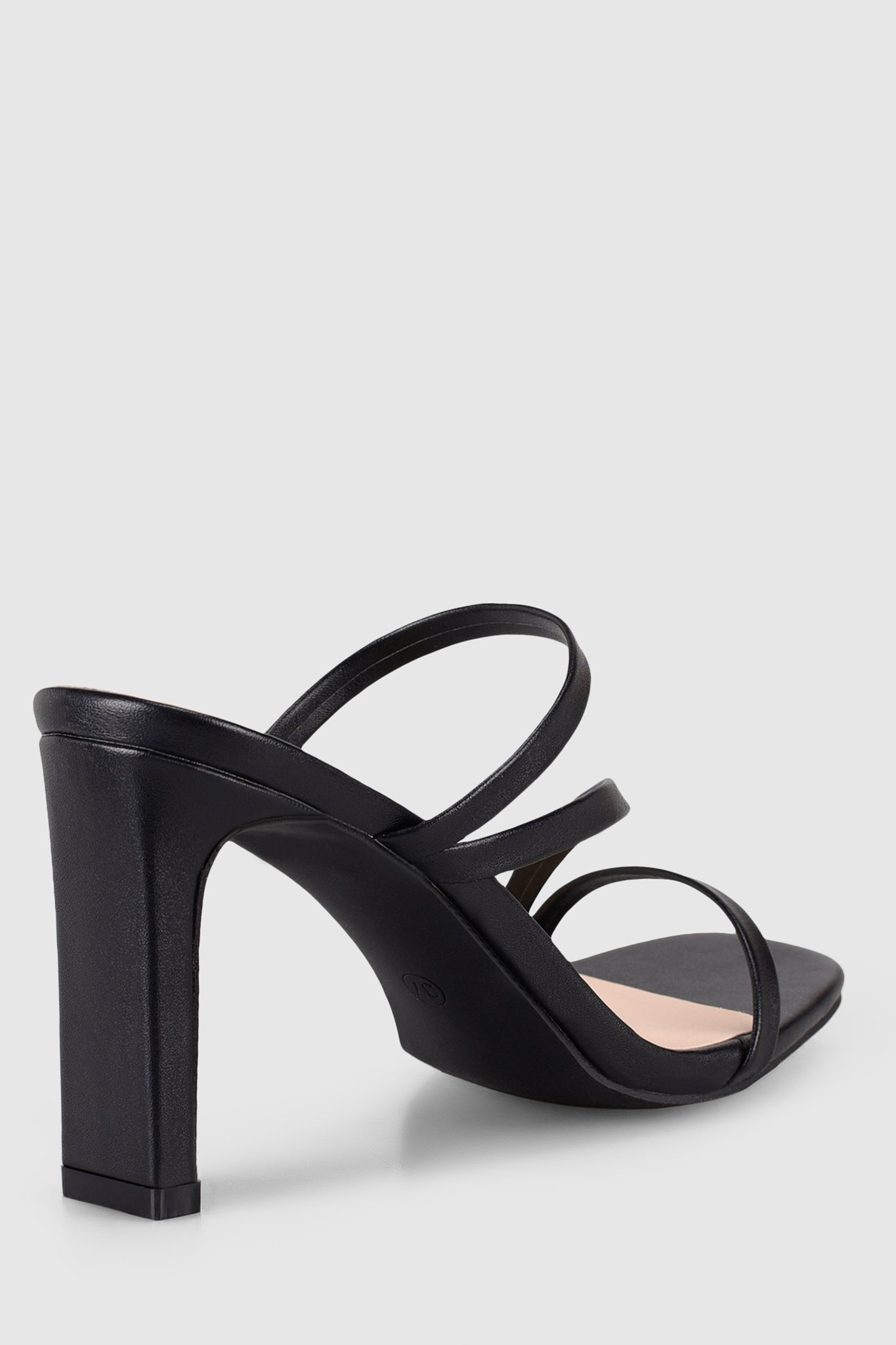 VERALi Kipper Block Heel Mules Black Smooth by Selfie Leslie Australia