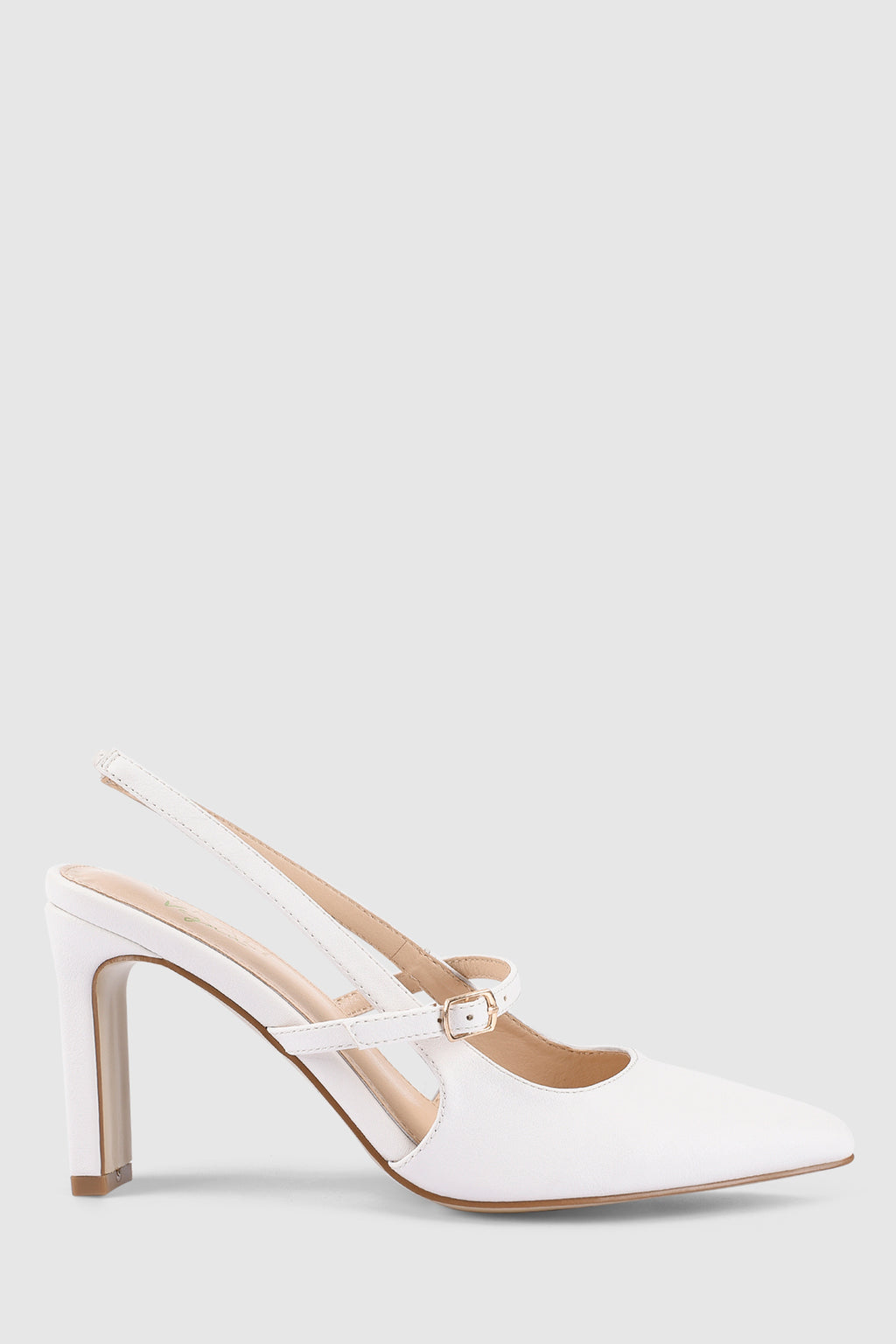 VERALi Kimchi Slingback Block Heels White by Selfie Leslie Australia