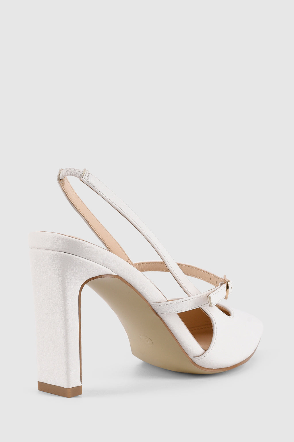 VERALi Kimchi Slingback Block Heels White by Selfie Leslie Australia