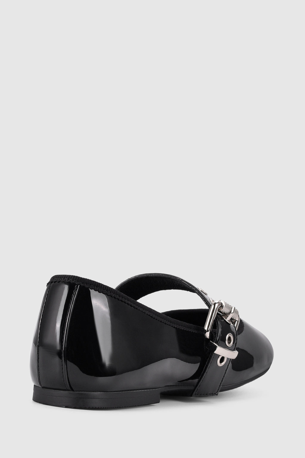 VERALi Banks Buckled Mary-Jane Flats Black Patent by Selfie Leslie Australia