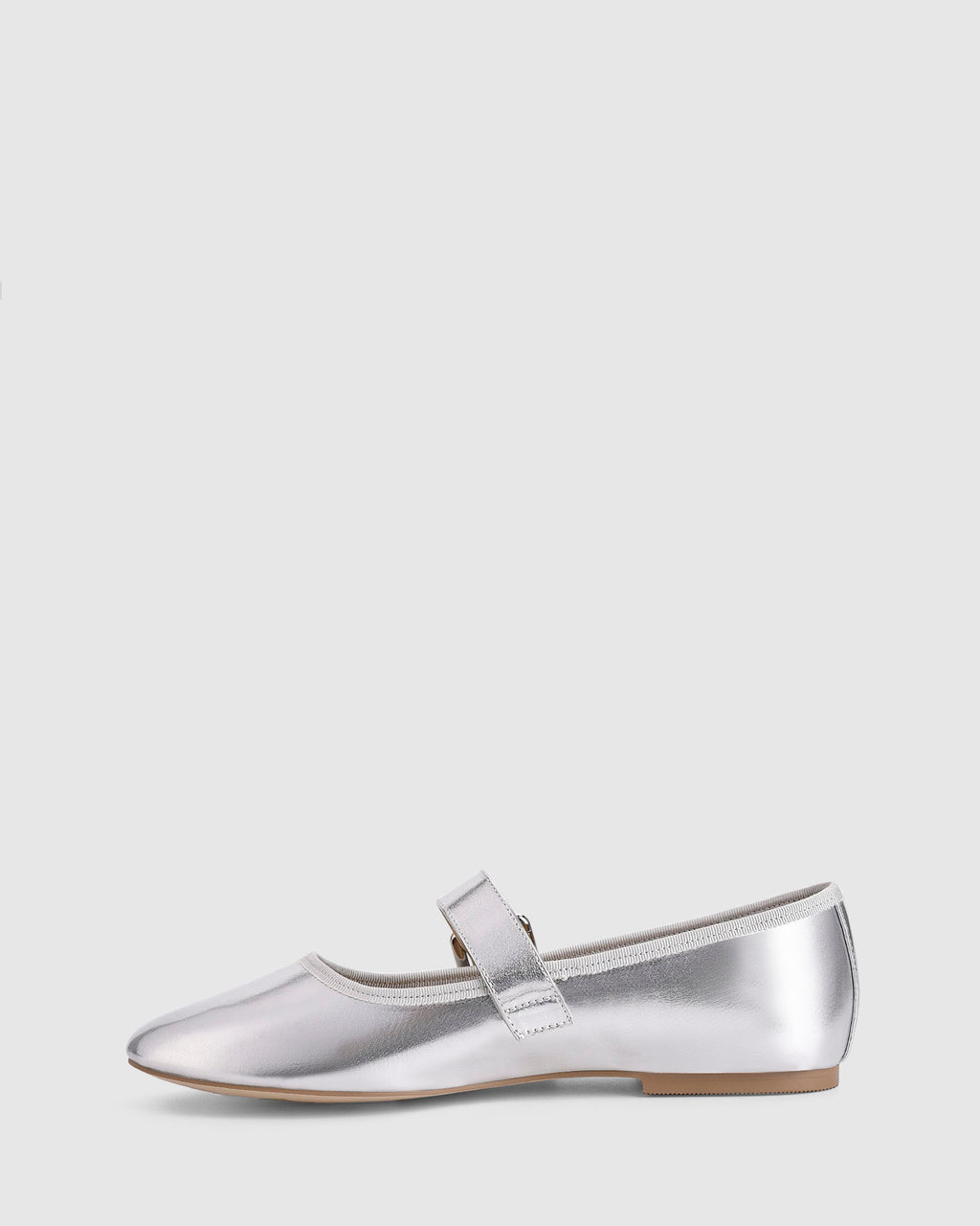 VERALi Banks Buckled Mary-Jane Flats Silver by Selfie Leslie Australia