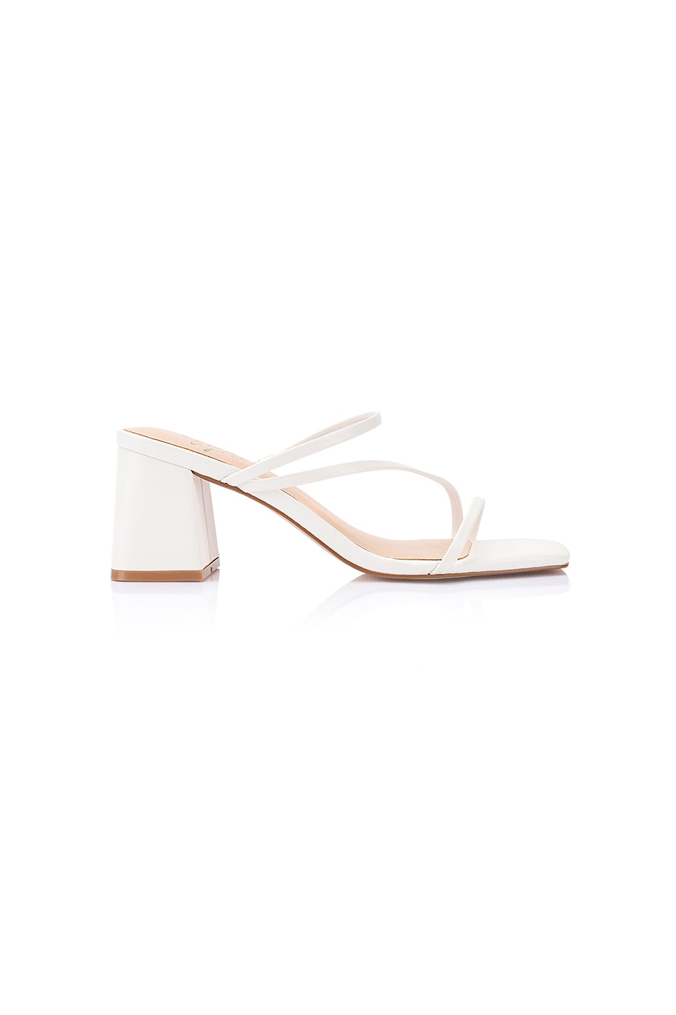 VERALi Stanford Block Heel Mules White by Selfie Leslie Australia