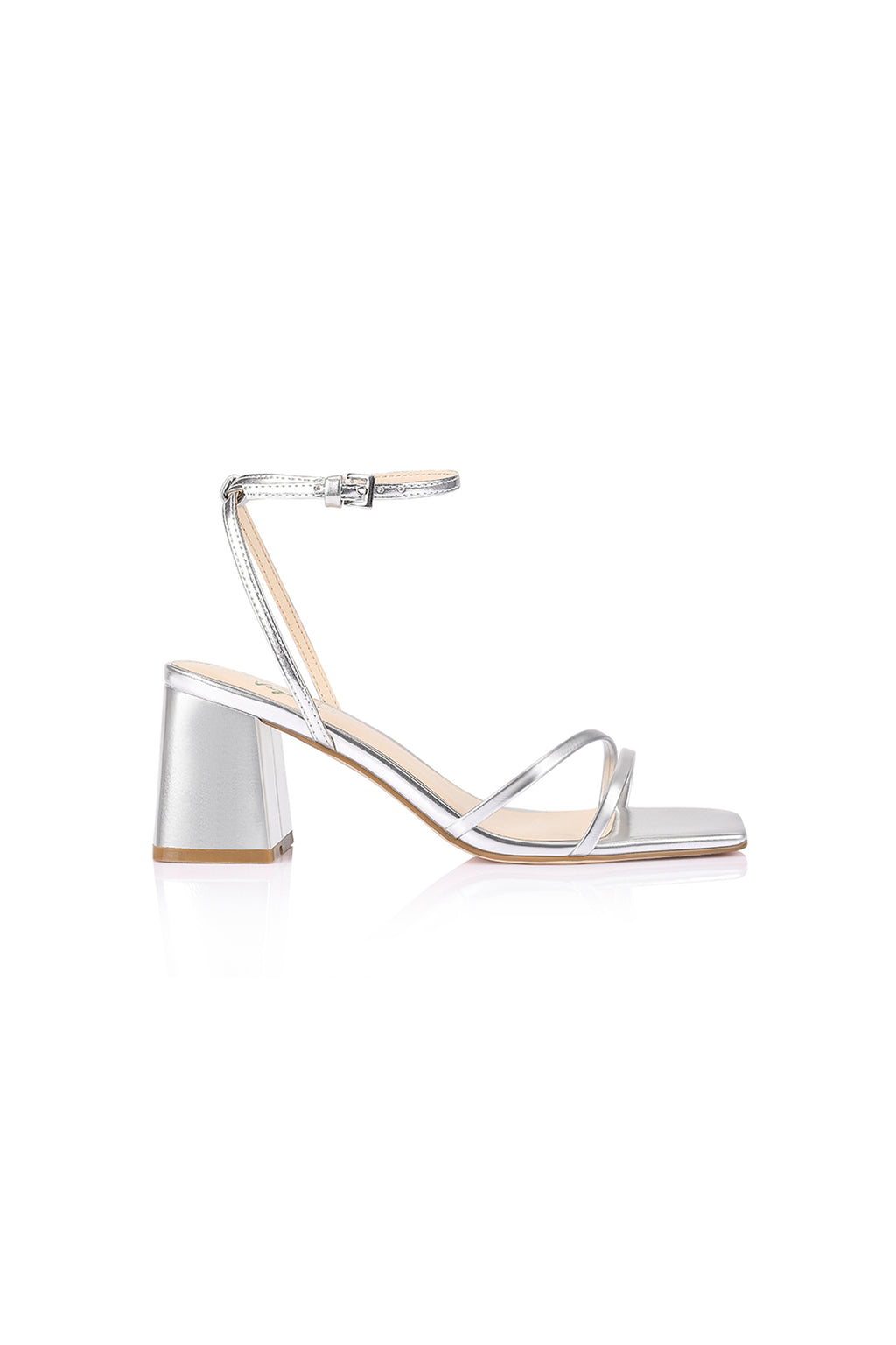 VERALI Stevie Block Heel Sandal Silver Metallic by Selfie Leslie Australia
