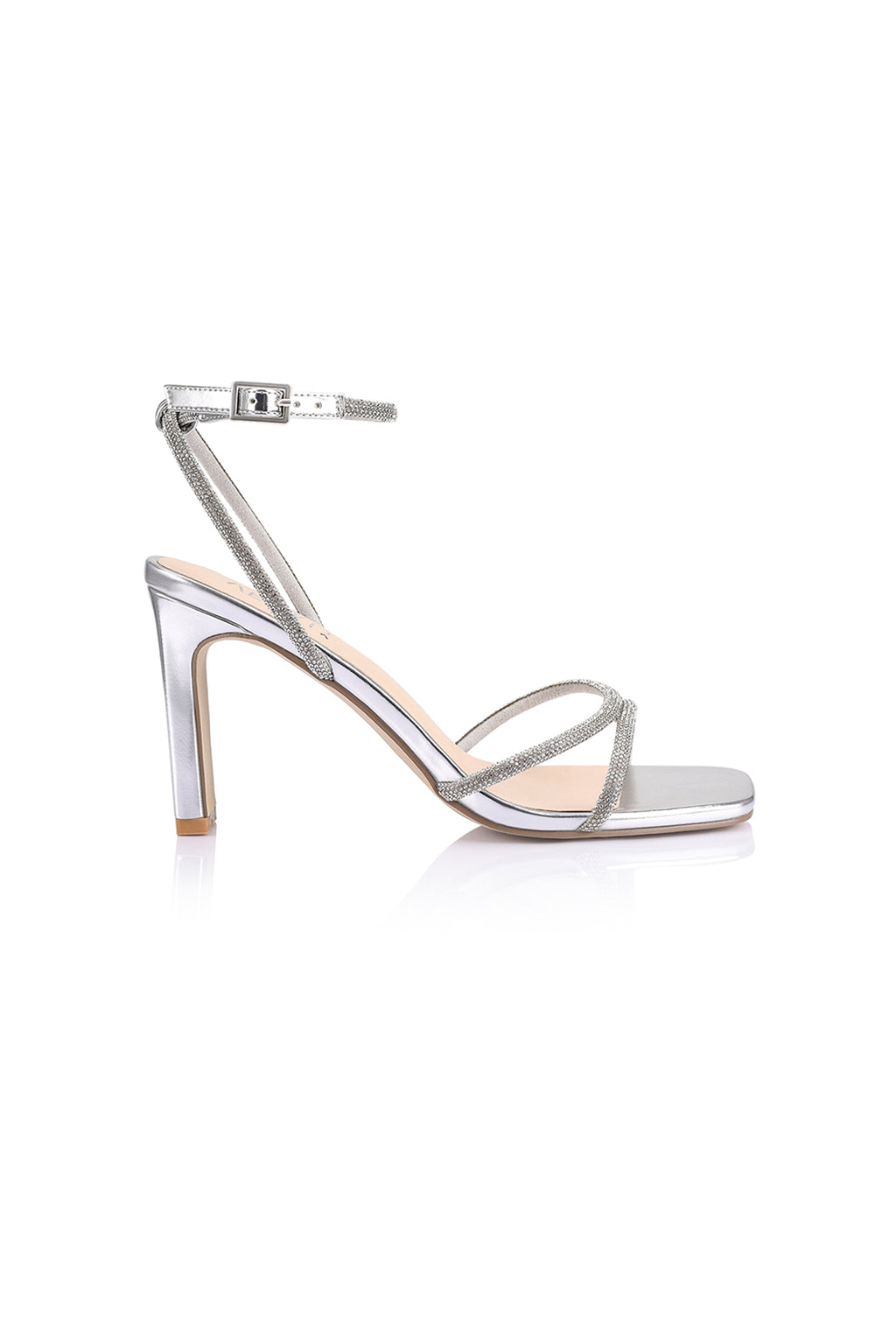 VERALi Kian Block Heel Sandals Silver by Selfie Leslie Australia