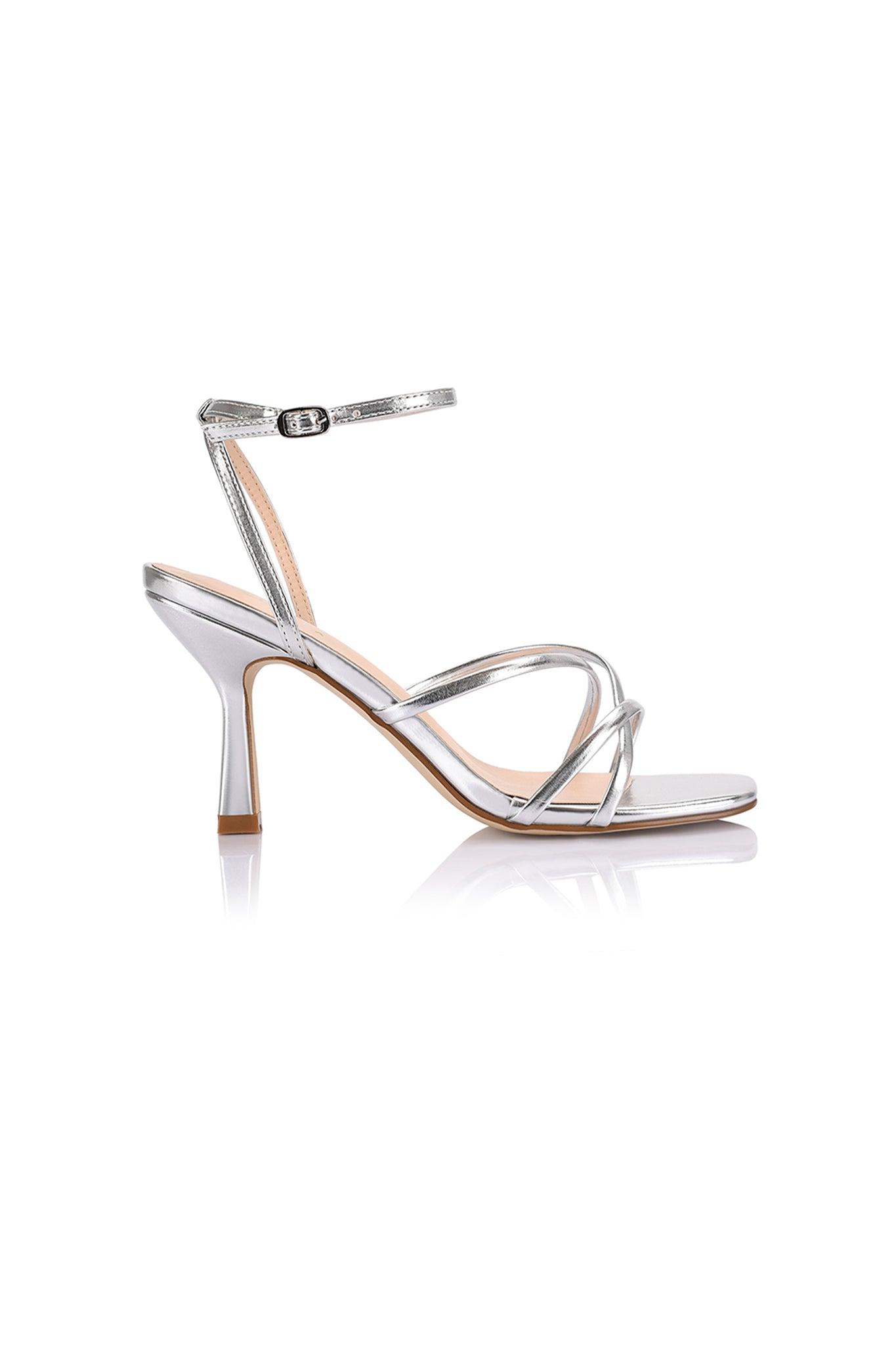VERALi Penelope Strappy Sandals Silver Metallic by Selfie Leslie Australia