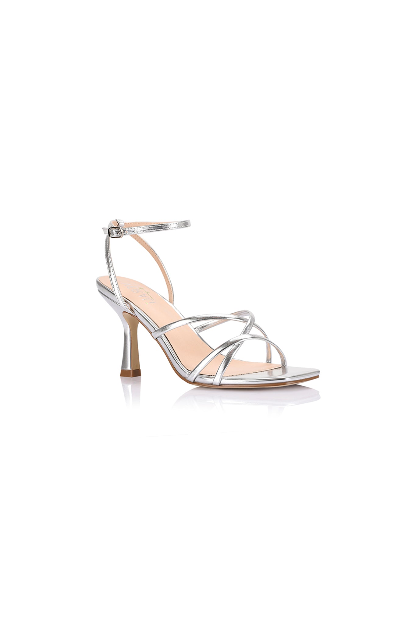 VERALi Penelope Strappy Sandals Silver Metallic by Selfie Leslie Australia