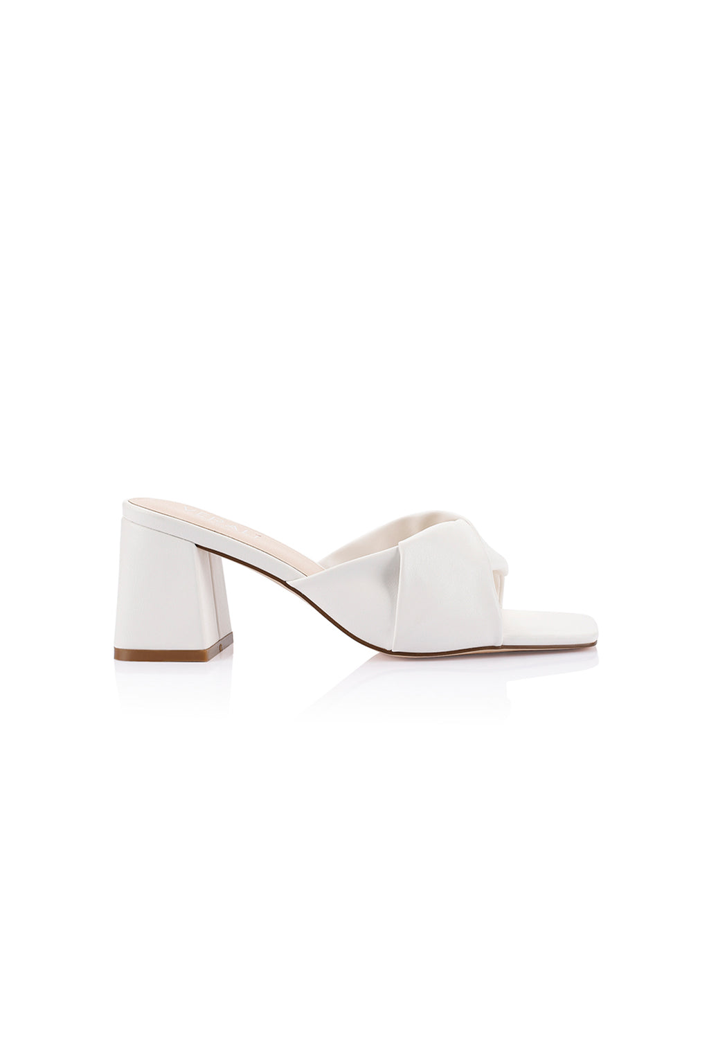 VERALi Stella Block Heel Mules Chalk Smooth by Selfie Leslie Australia
