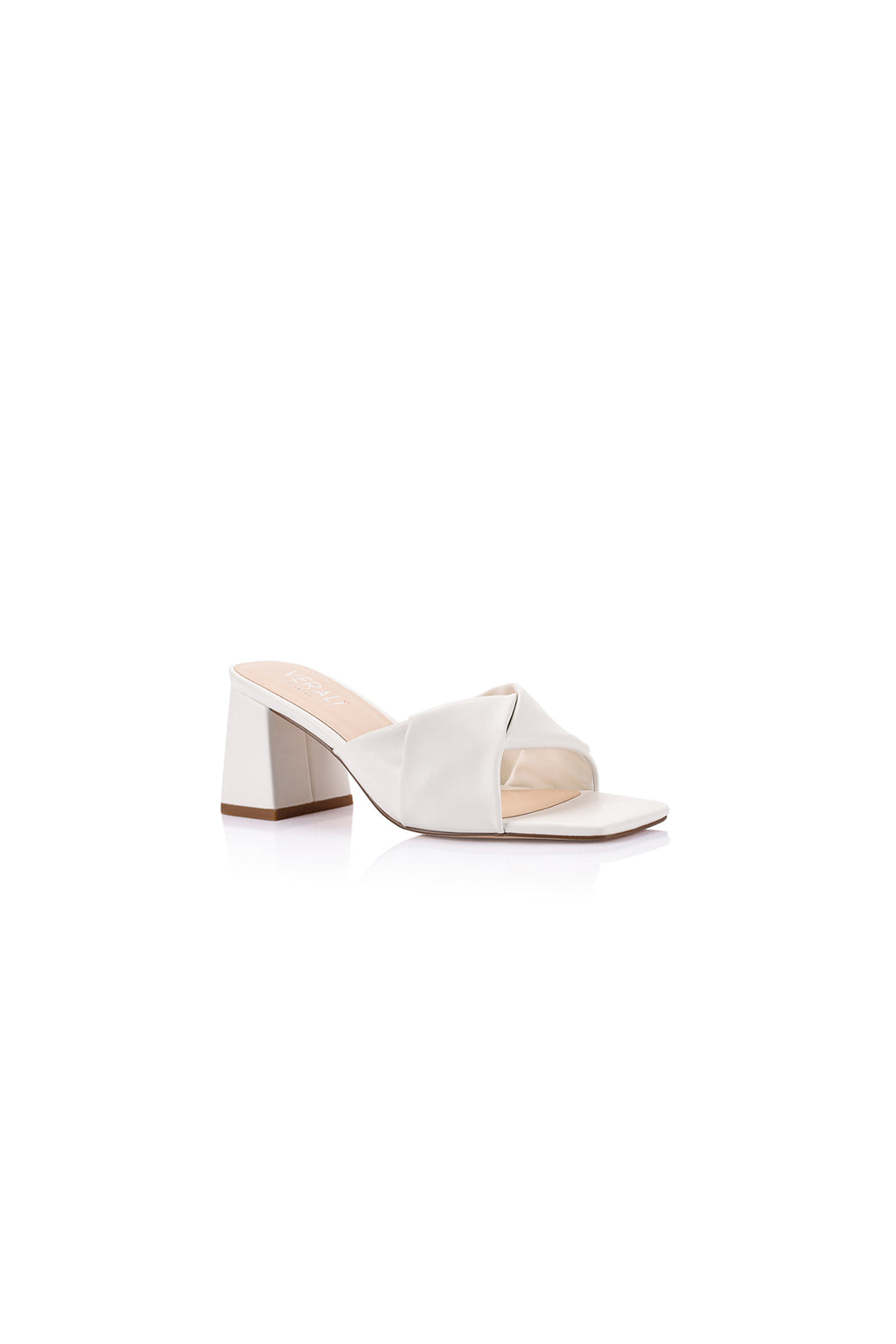 VERALi Stella Block Heel Mules Chalk Smooth by Selfie Leslie Australia