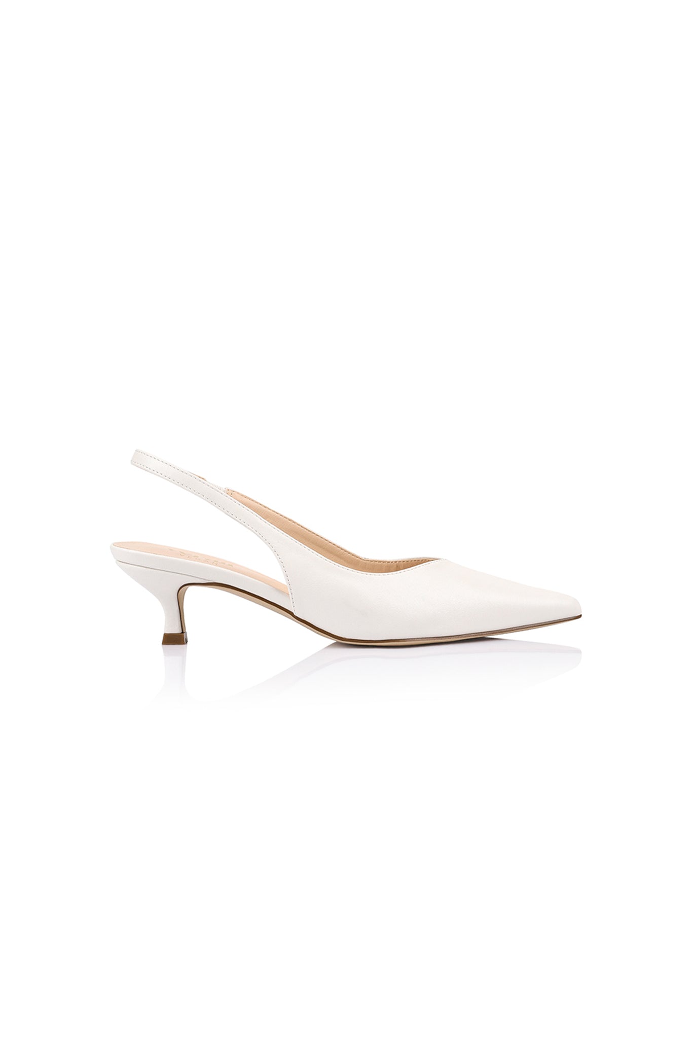 VERALi Lush Slingback Kitten Heels Chalk White by Selfie Leslie Australia
