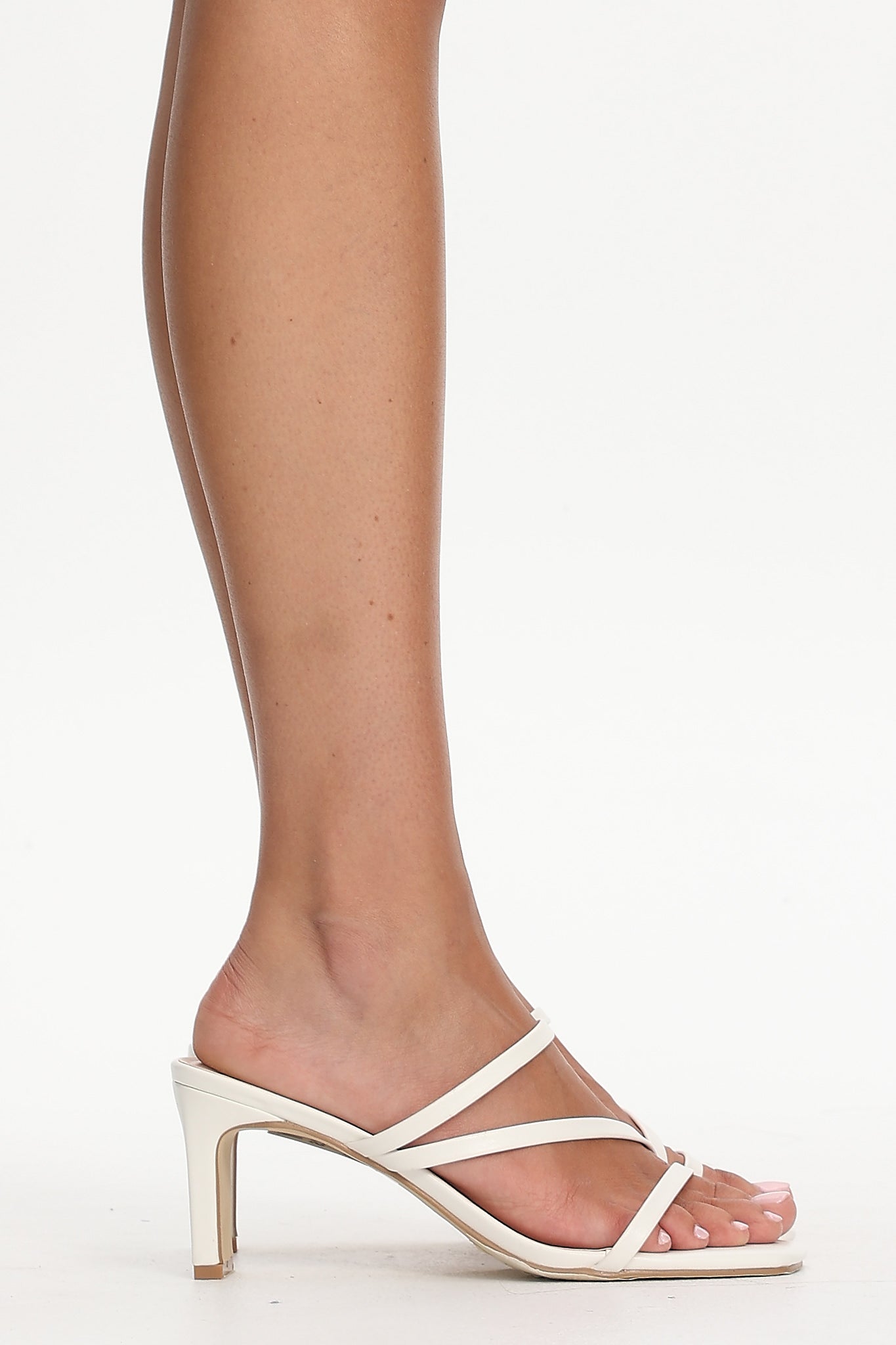 VERALi Ginny Block Heel Mules Chalk White by Selfie Leslie Australia