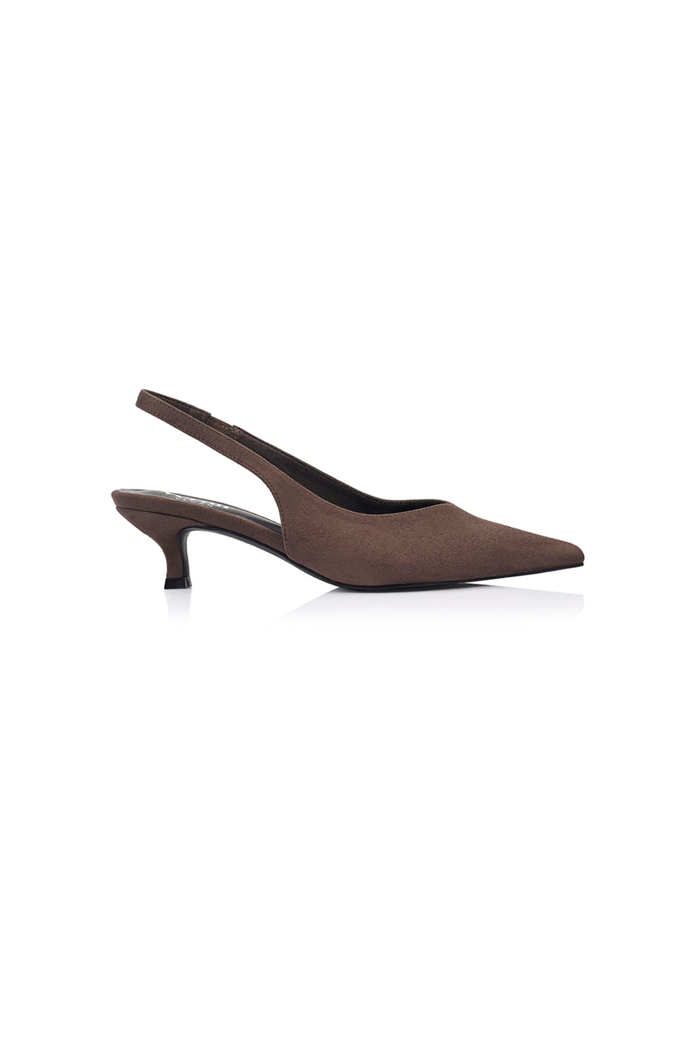 VERALI Lush Slingback Kitten Heels Chocolate by Selfie Leslie Australia