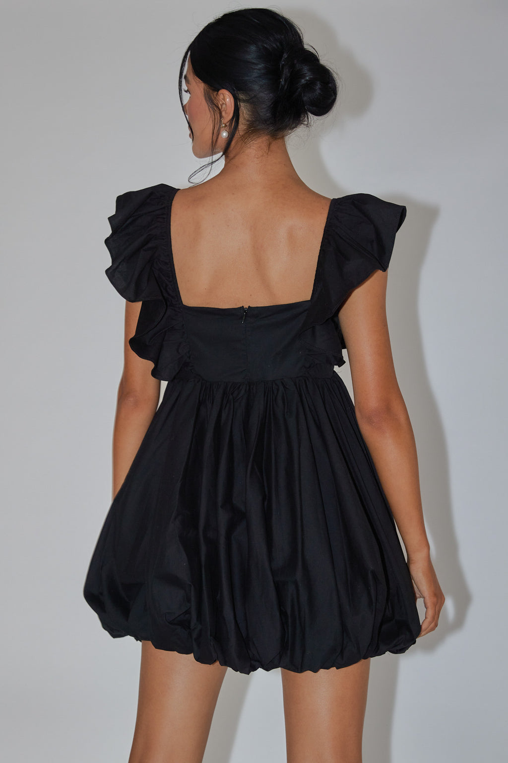 Horoscope Bubble Hem Mini Dress Black by Selfie Leslie Australia