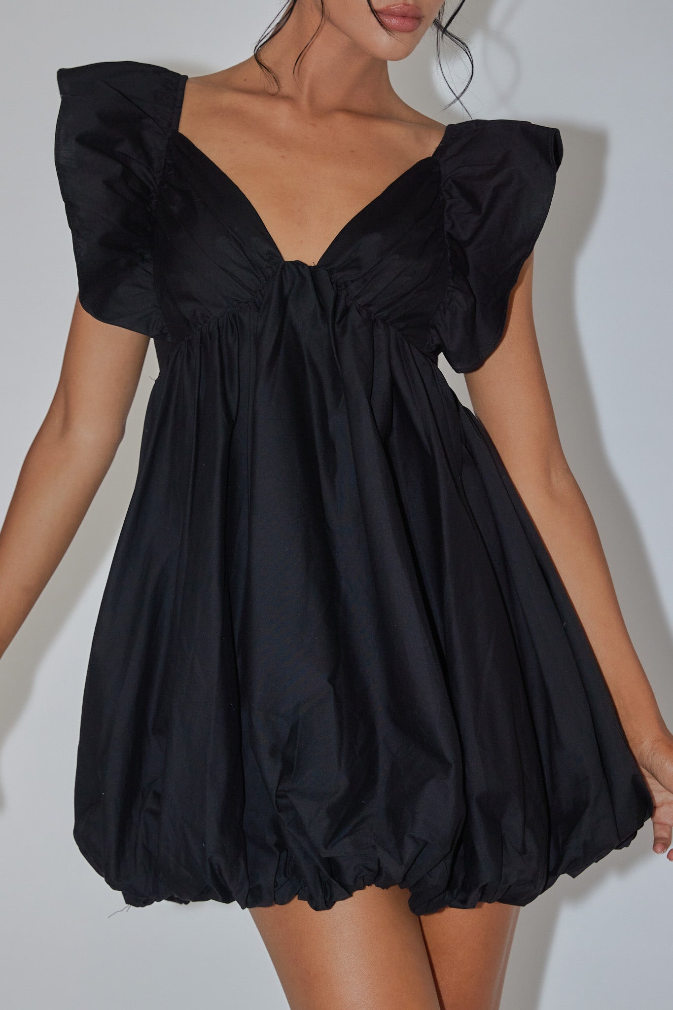 Horoscope Bubble Hem Mini Dress Black by Selfie Leslie Australia