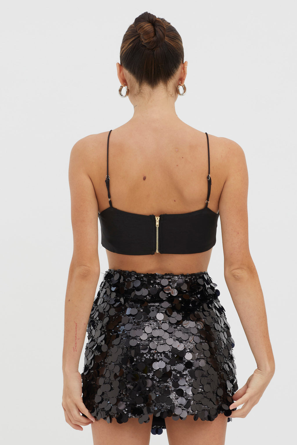 Gin Fizz Sequin Mini Skirt Black by Selfie Leslie Australia