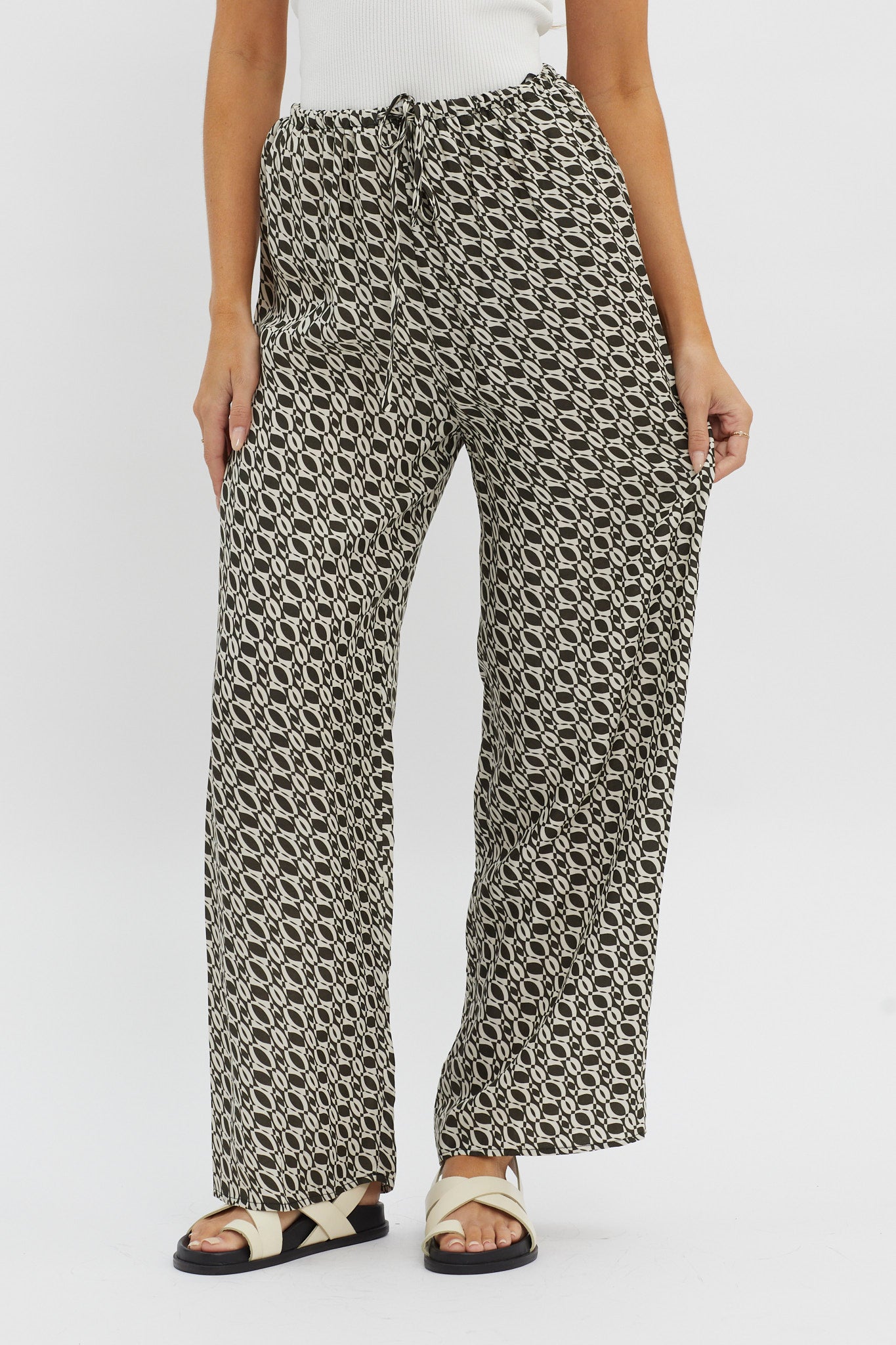 Avenue Drawstring Pants Print Solna by Selfie Leslie Australia
