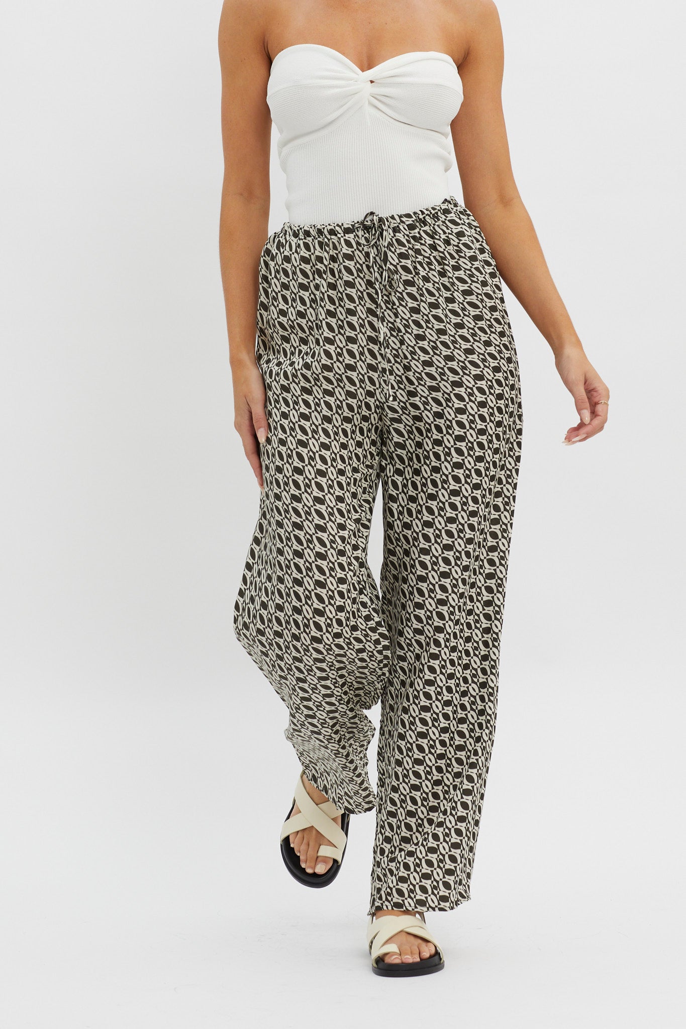 Avenue Drawstring Pants Print Solna by Selfie Leslie Australia